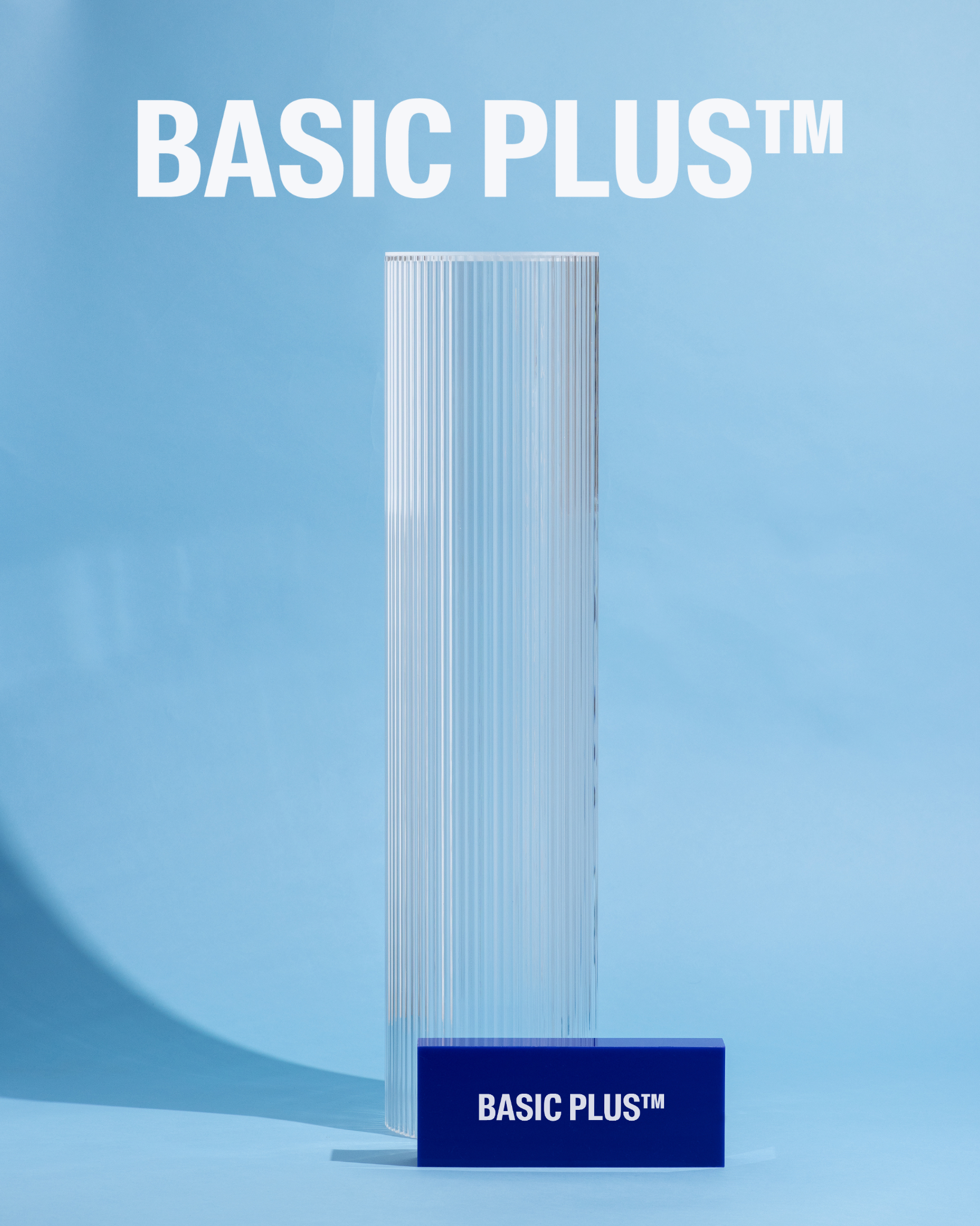 Round Reeded Acrylic Plinth