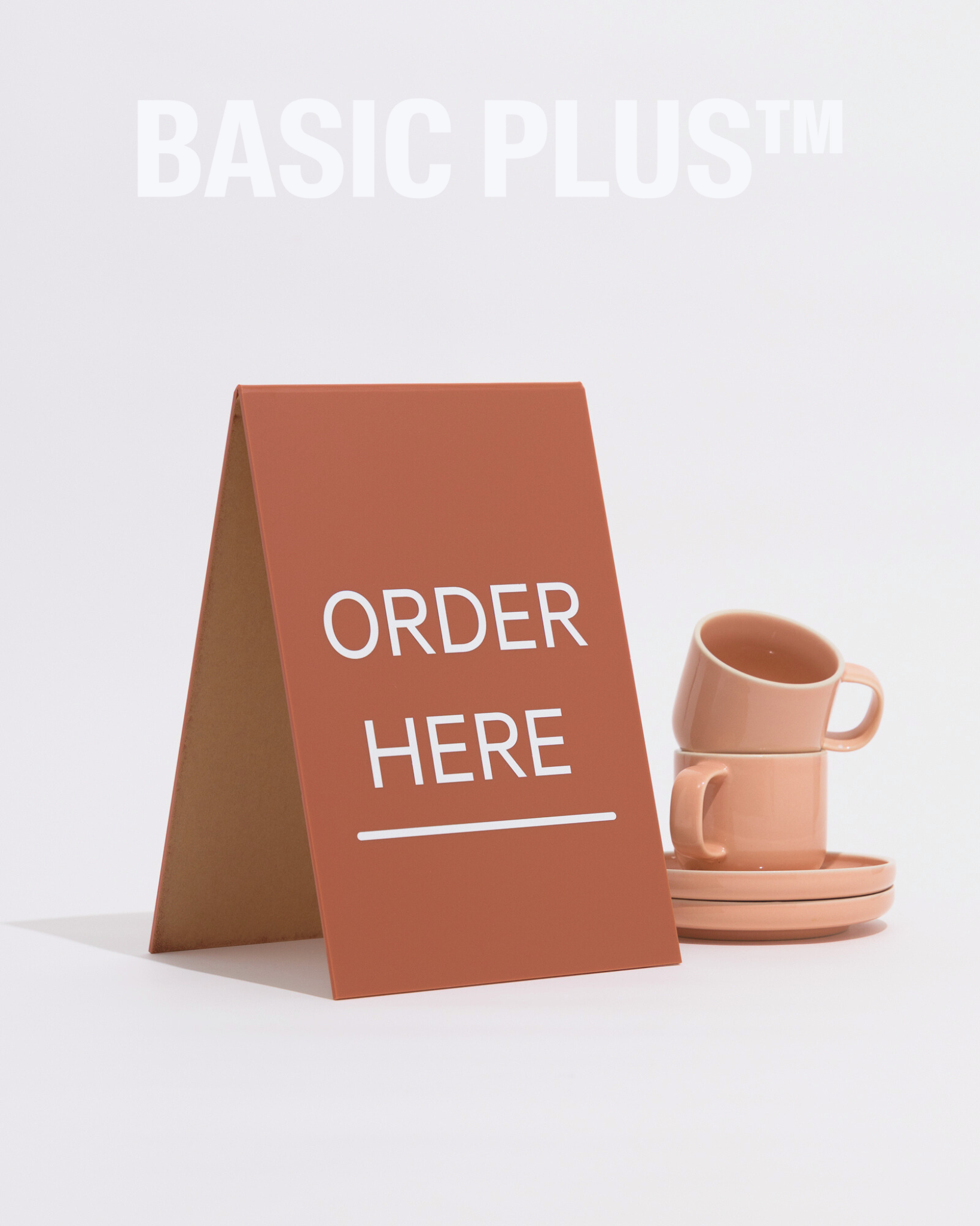 Brown Countertop Acrylic Sign