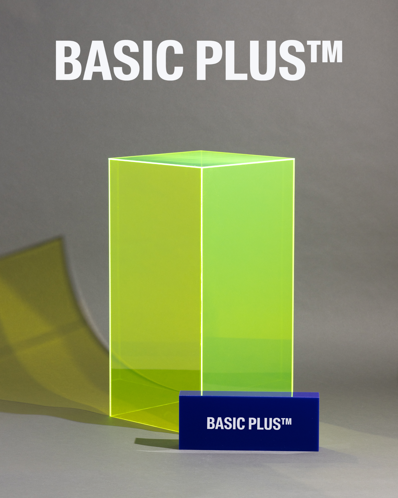 Fluorescent Green Acrylic Display Plinth
