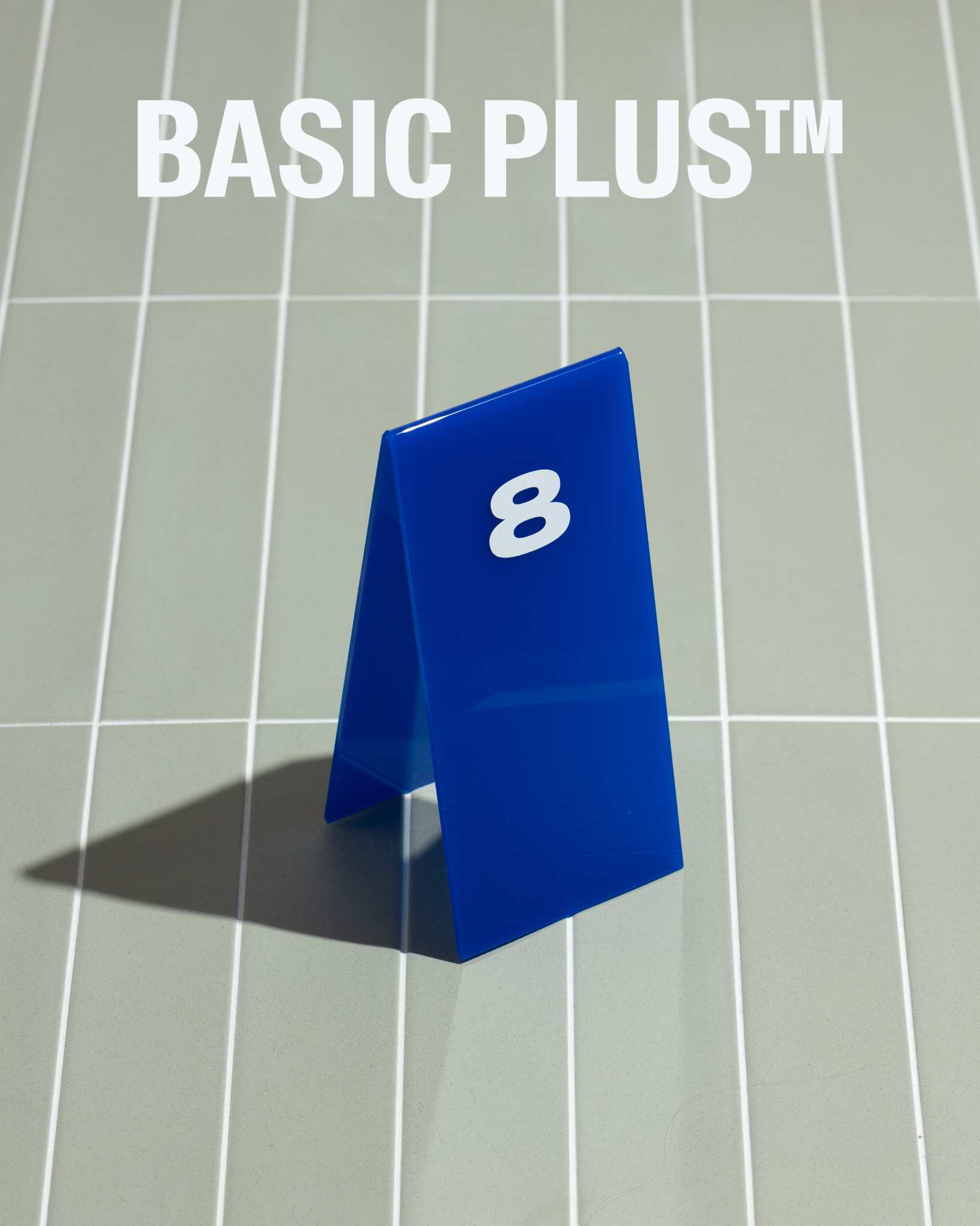 Blue Acrylic Table Number Sign