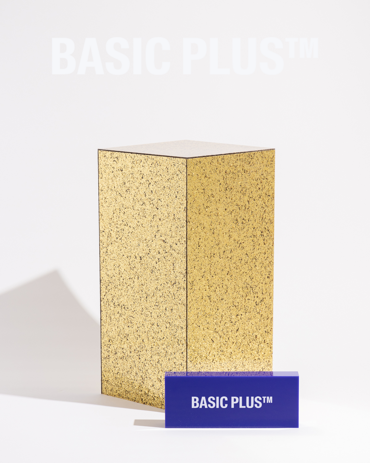 Gold Plints Gold Flake Acrylic Display Plinth | Basic Plus
