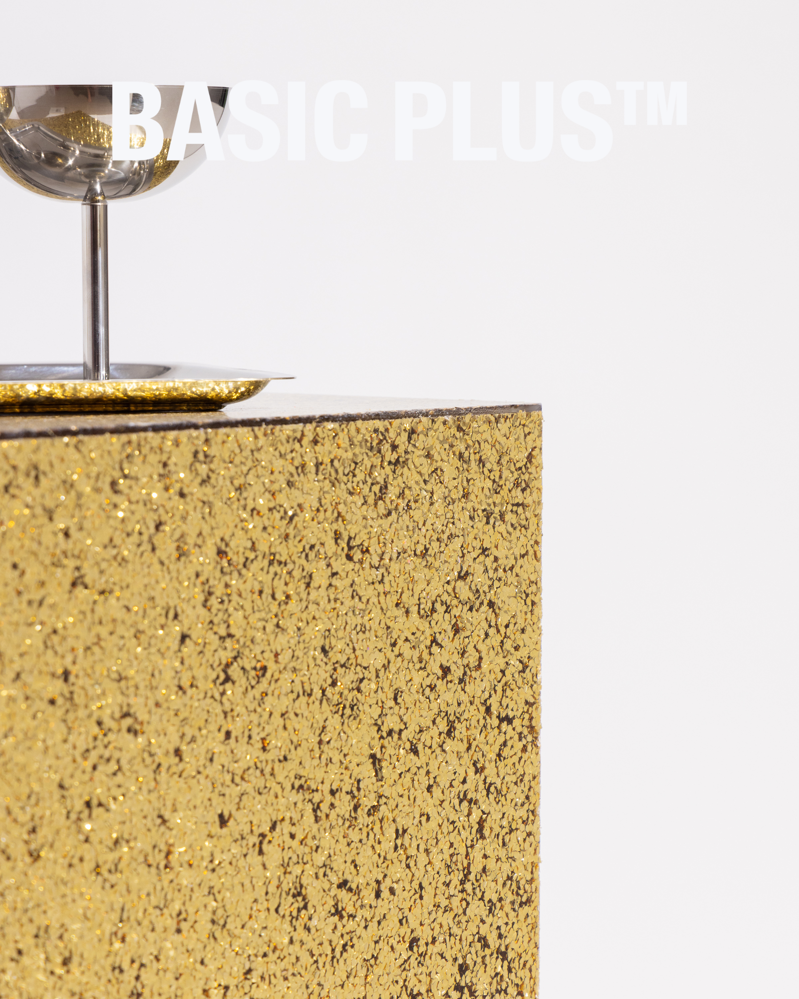 Gold Flake Acrylic Display Plinth