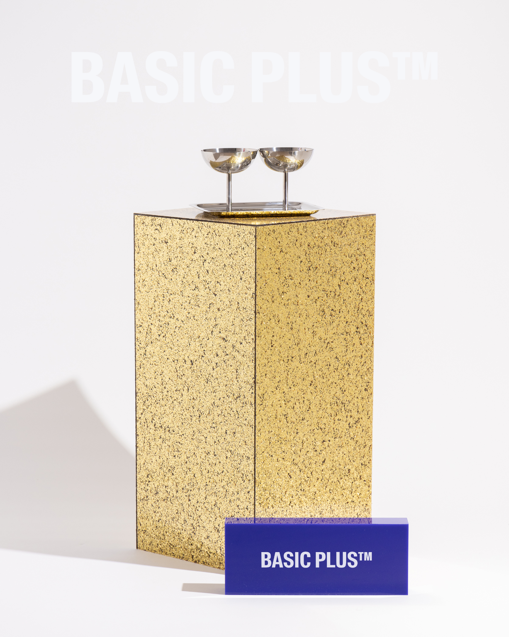 Gold Flake Acrylic Display Plinth