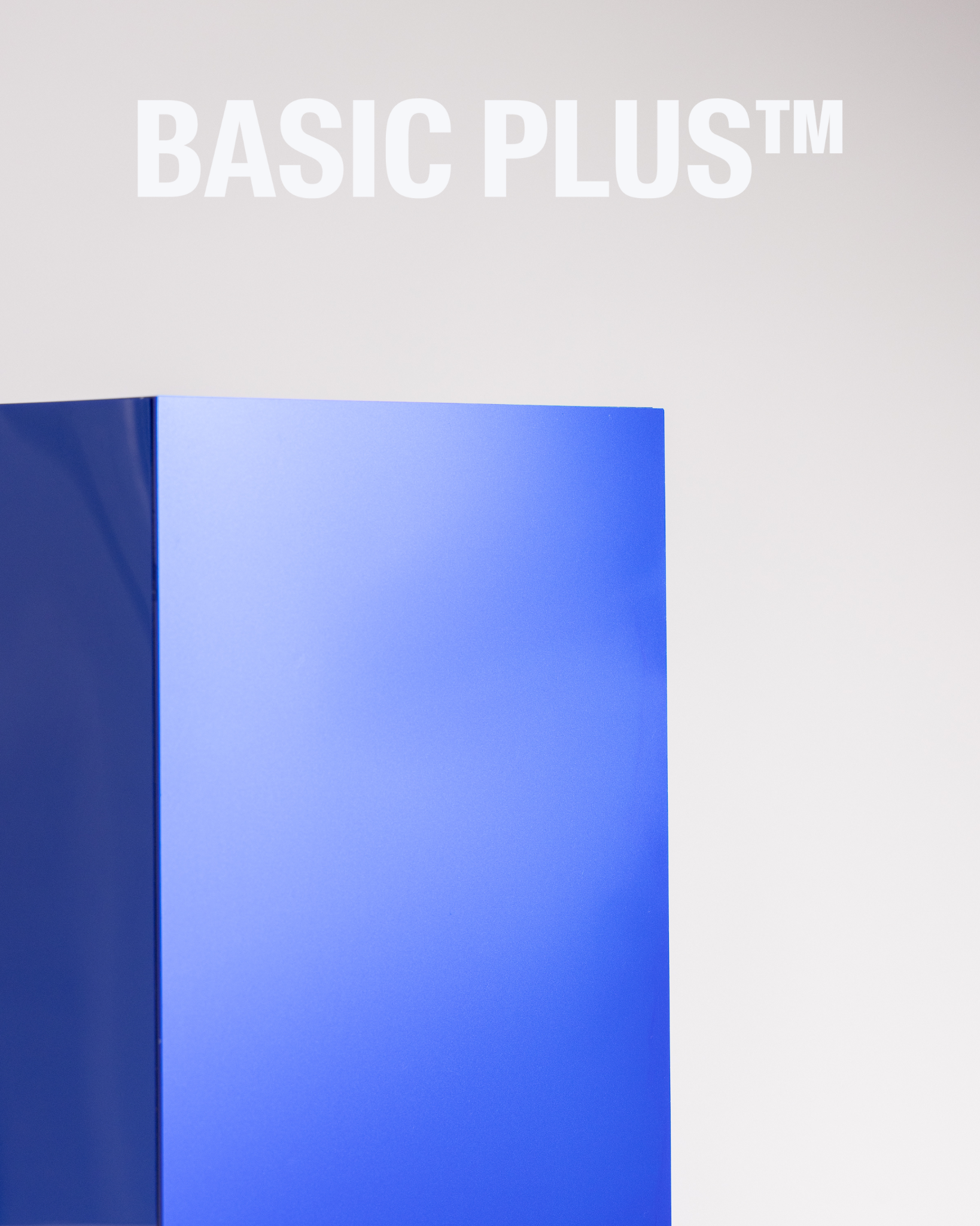 Metallic Blue Acrylic Tall Display Plinth