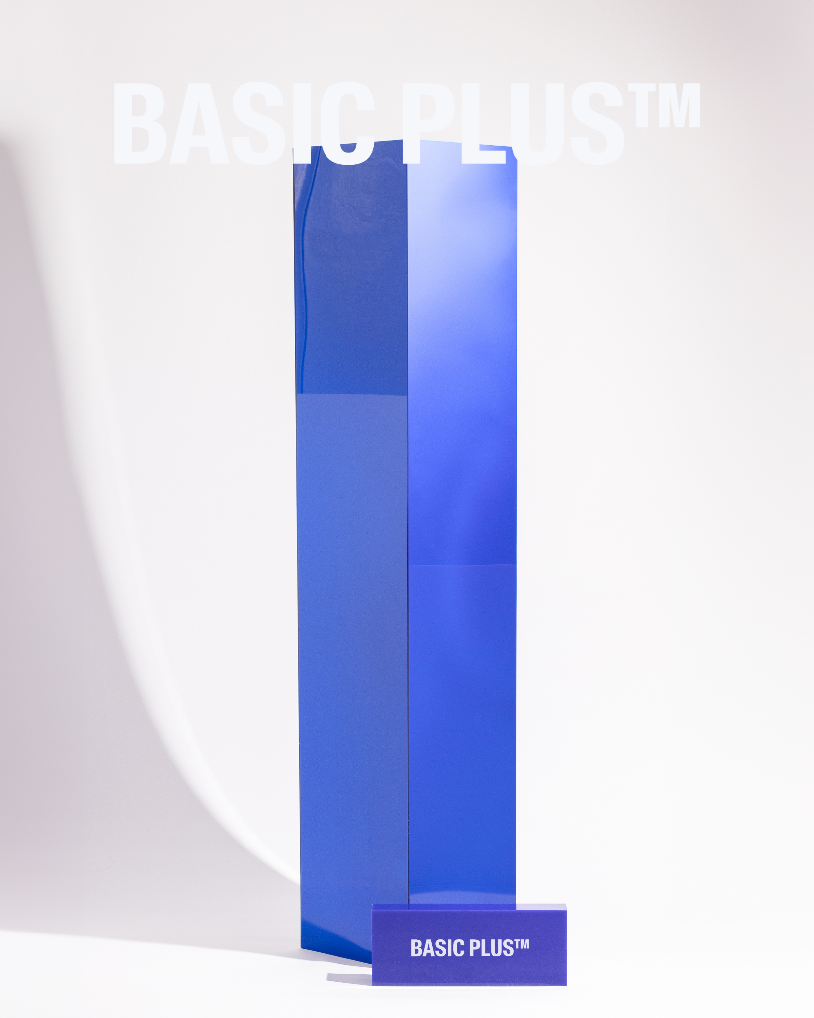 Metallic Blue Acrylic Tall Display Plinth
