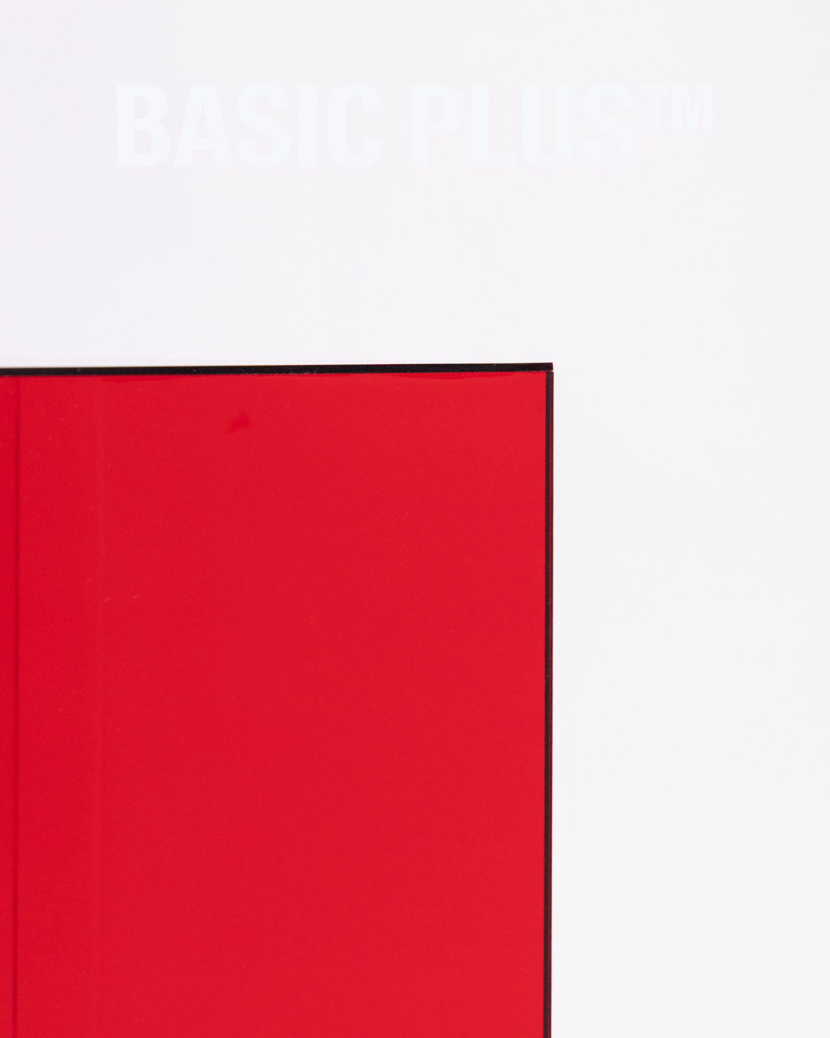 Transparent Red Acrylic Display Plinth