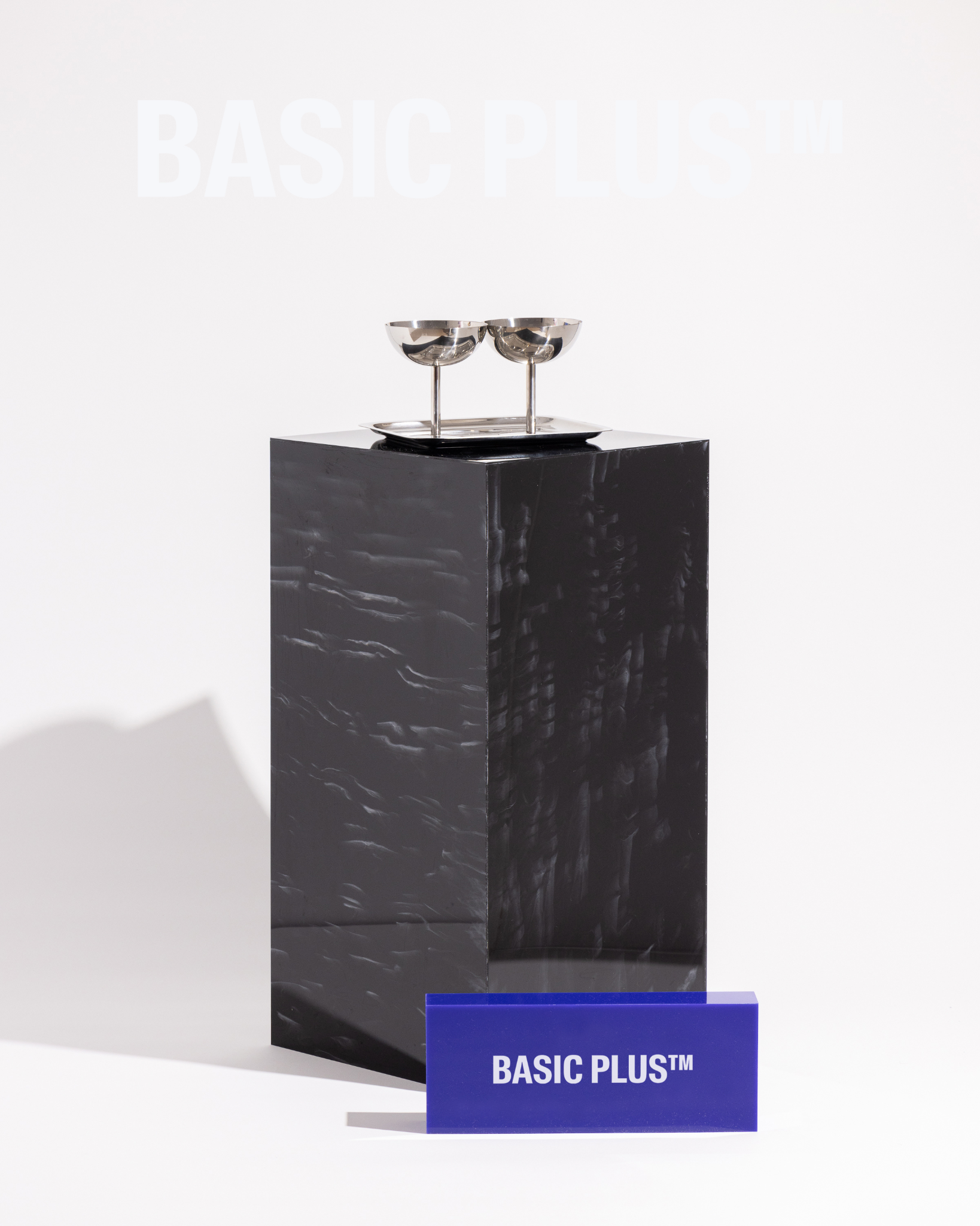 Black Marble Acrylic Display Plinth product detail view