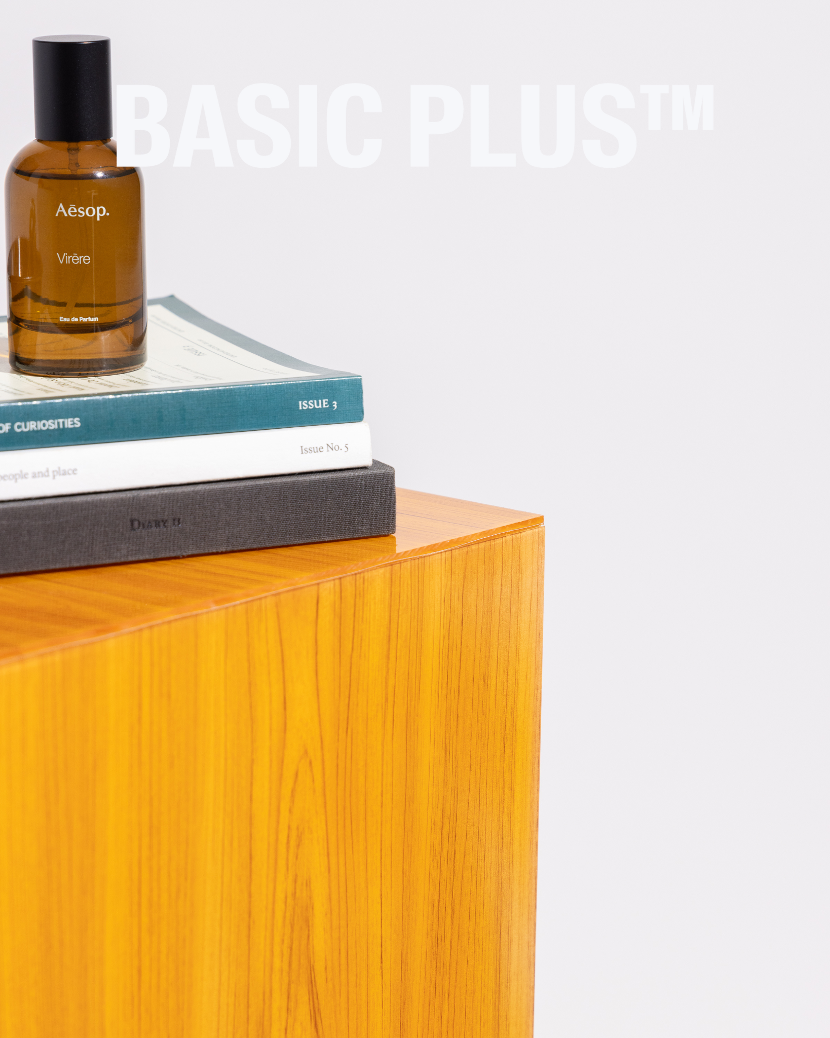 Wooden Look Acrylic Display Plinth