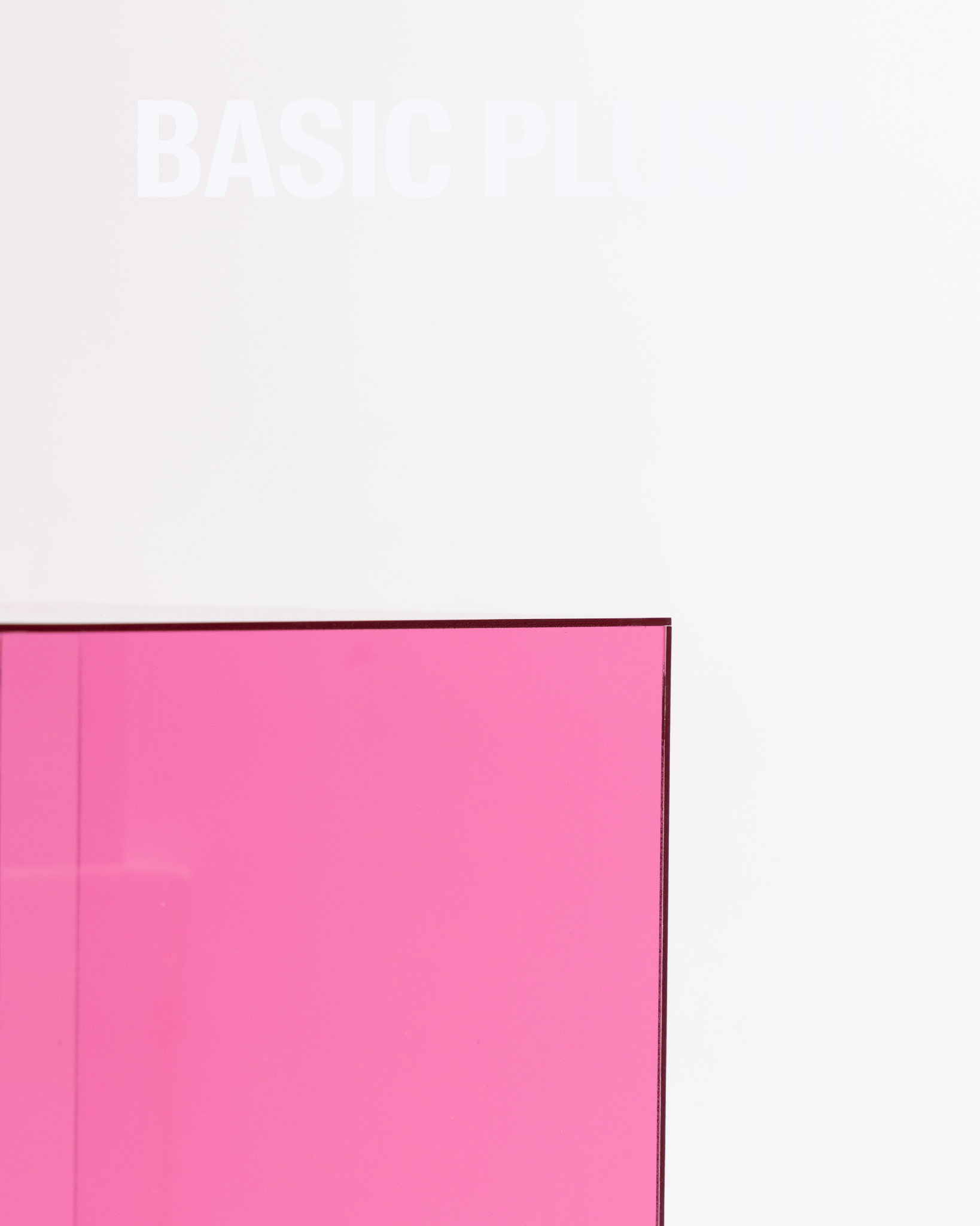 Transparent Soft Pink Acrylic Display Plinth