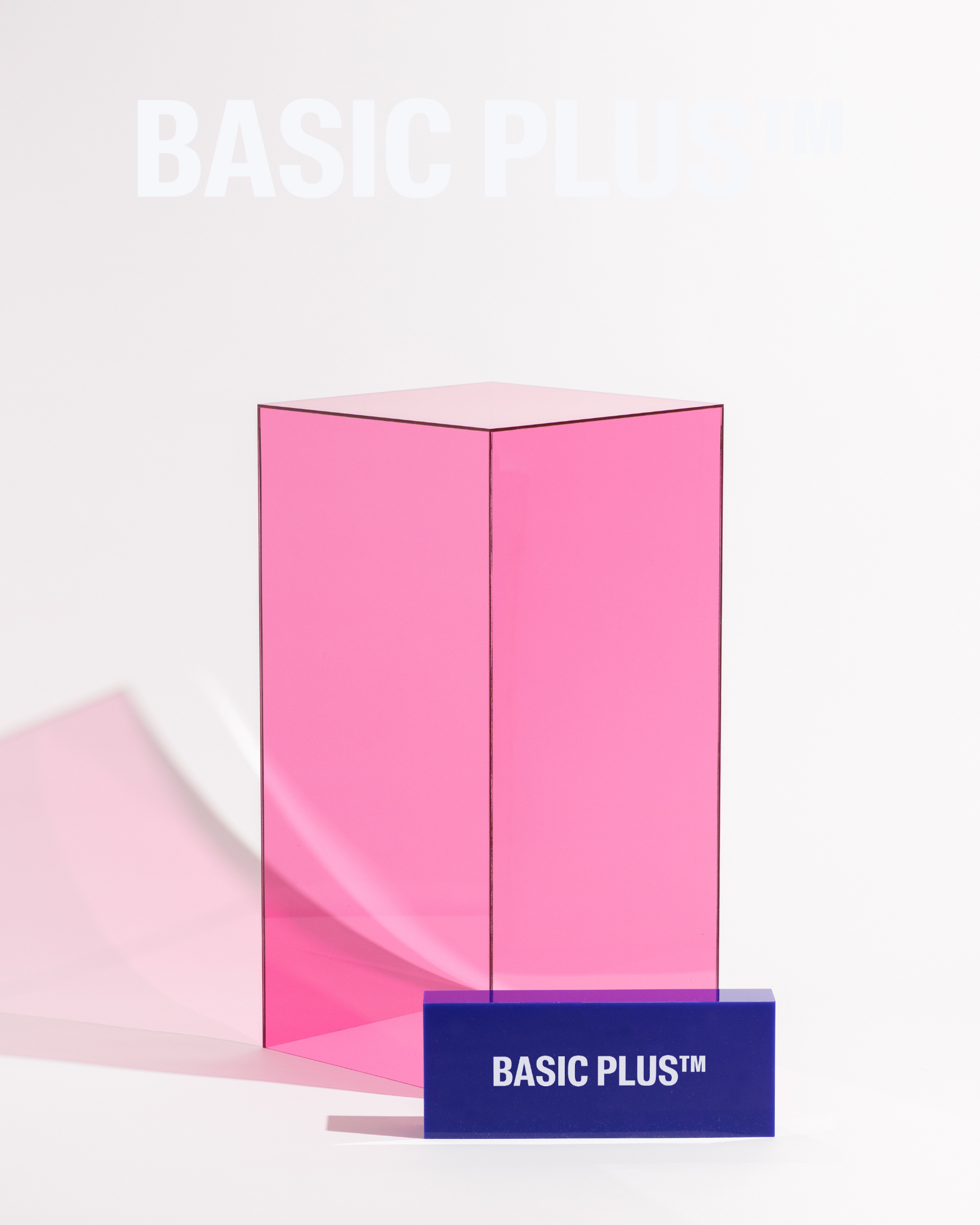 Transparent Soft Pink Acrylic Display Plinth