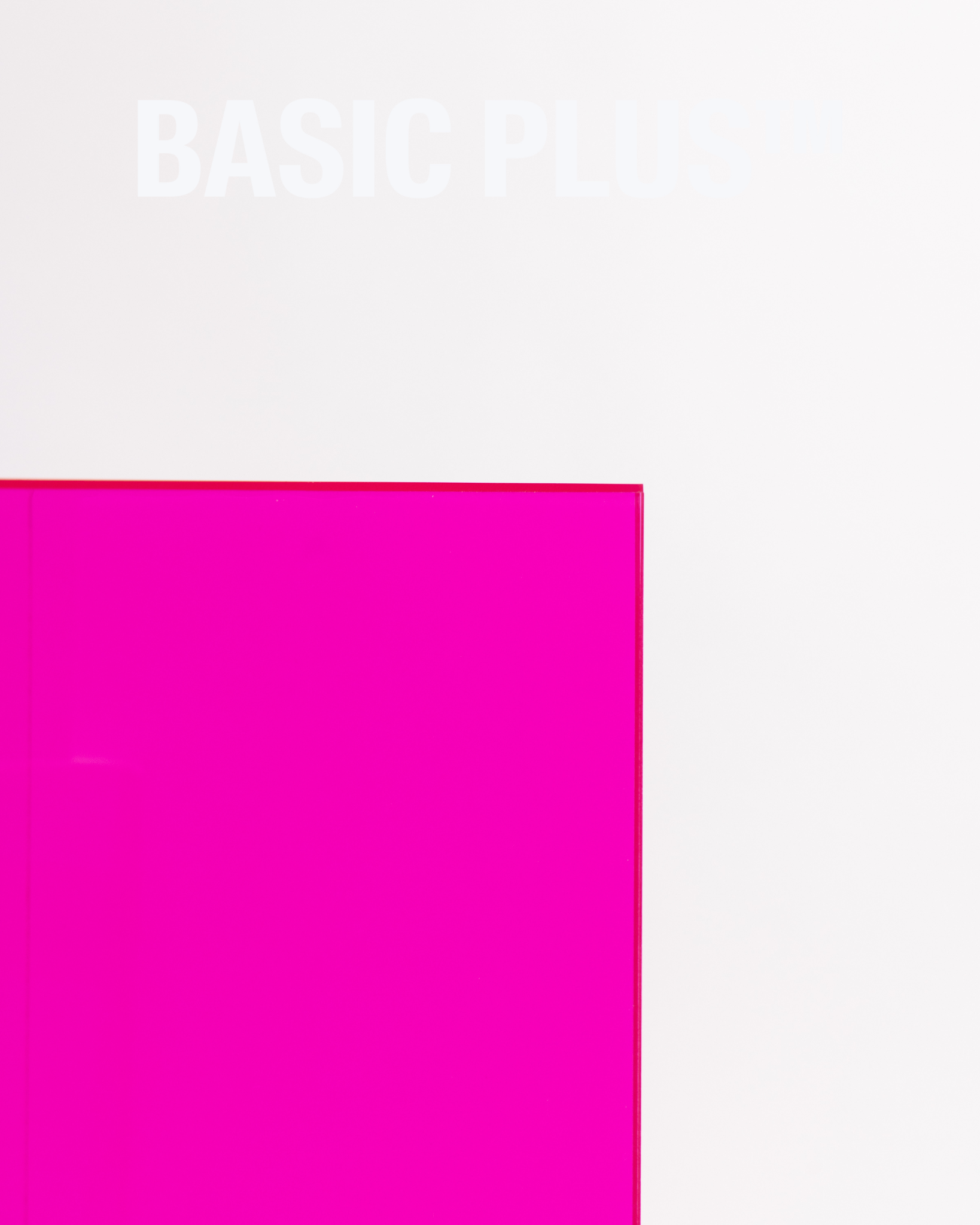 Transparent Bright Pink Display Plinth