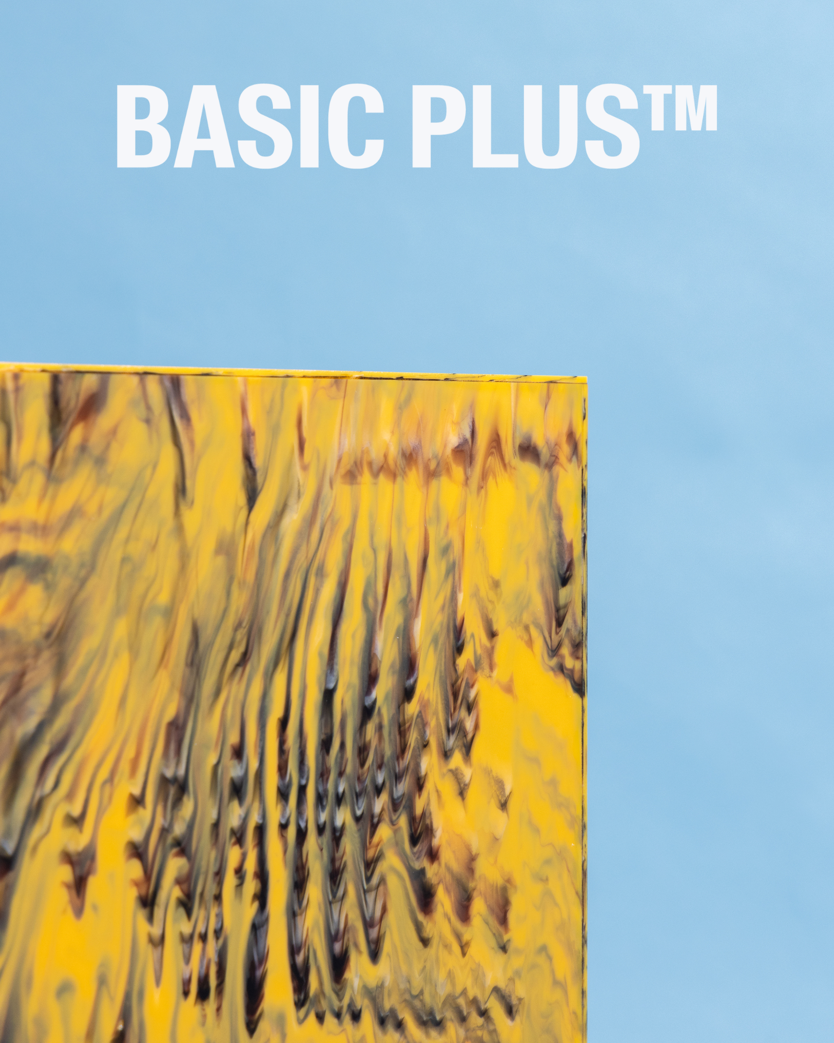 Marbled Yellow & Black Display Plinth