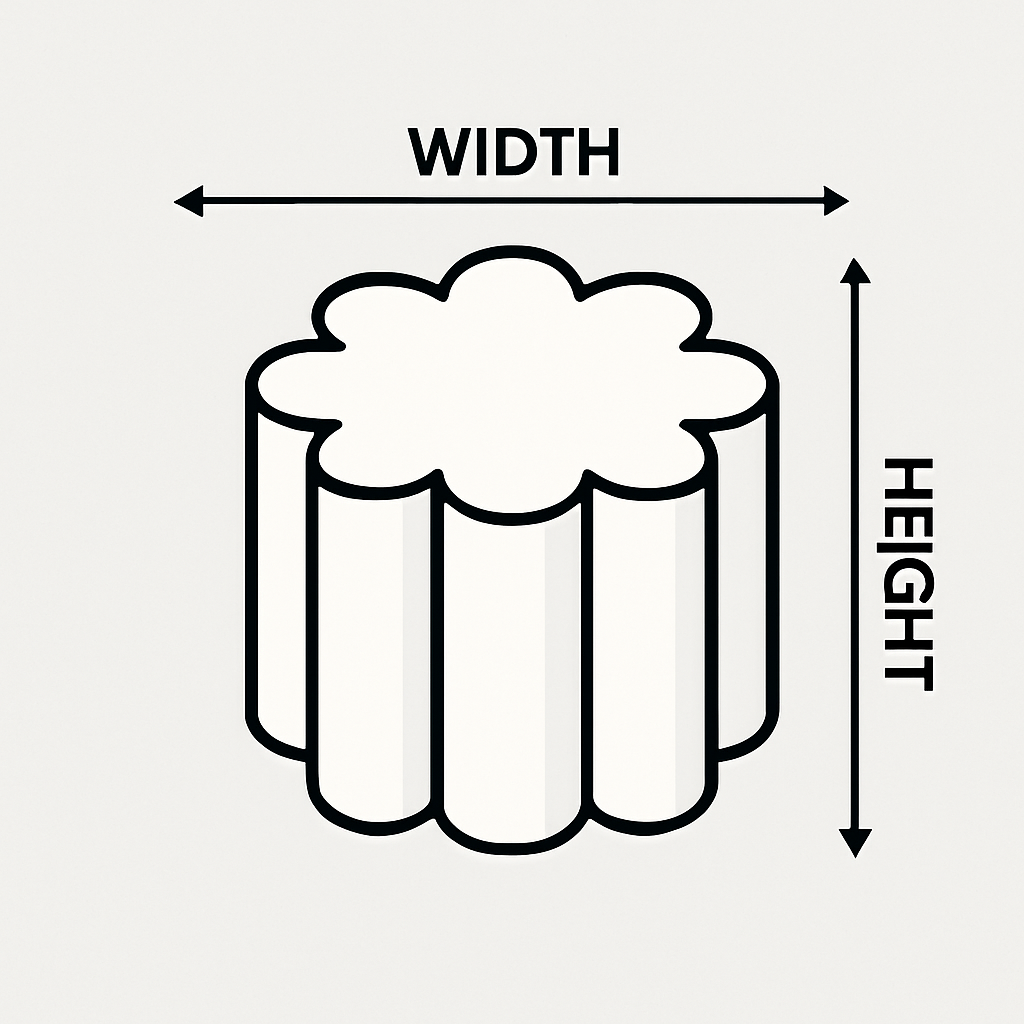 Blue Floral Shape Block
