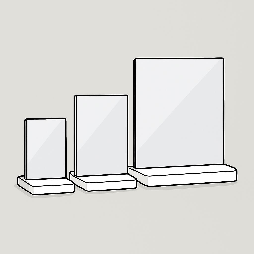 Multi-Purpose Fluorescent Green Acrylic Display with Custom Branding Insert