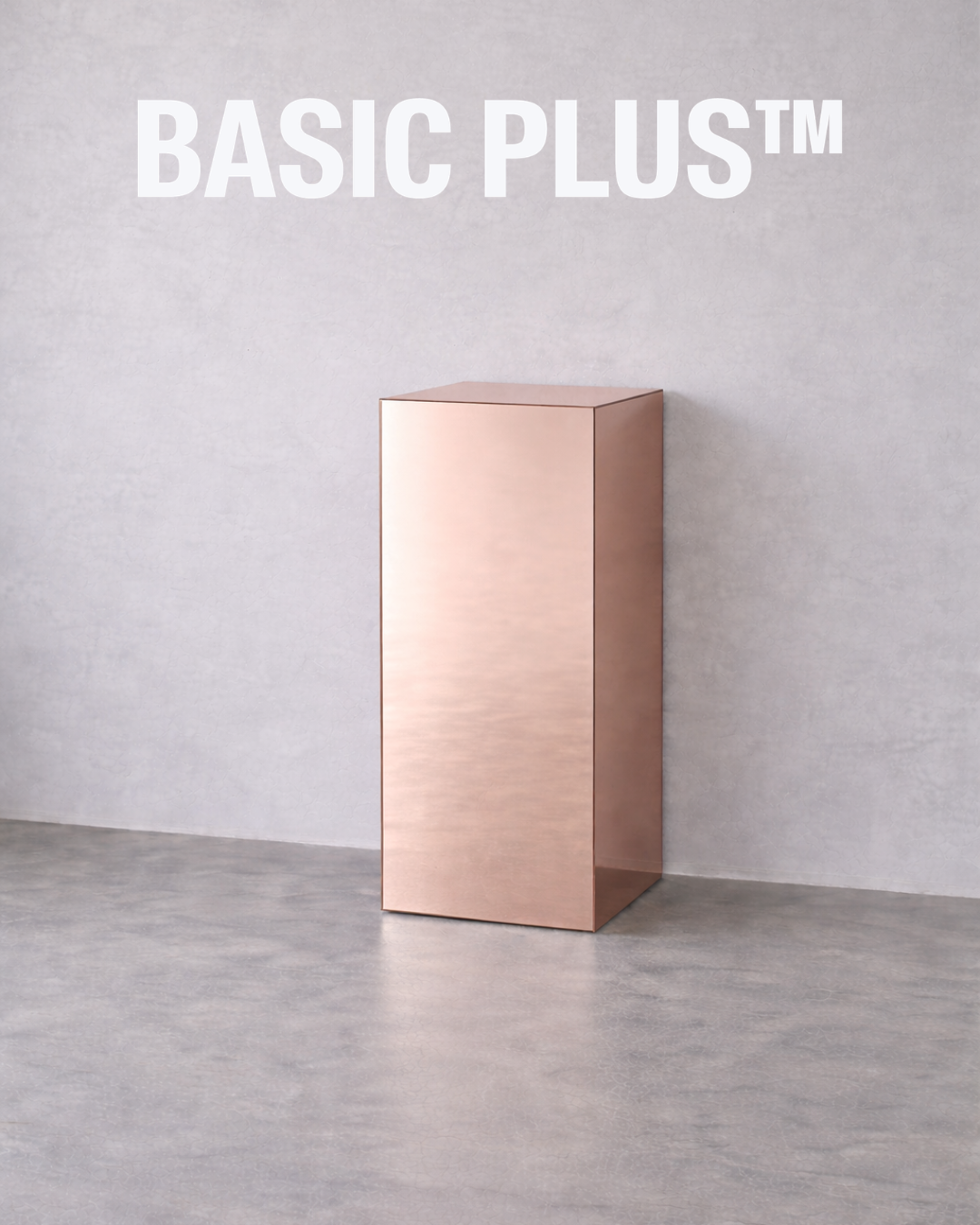 Rose Gold Mirror Acrylic Display Plinth
