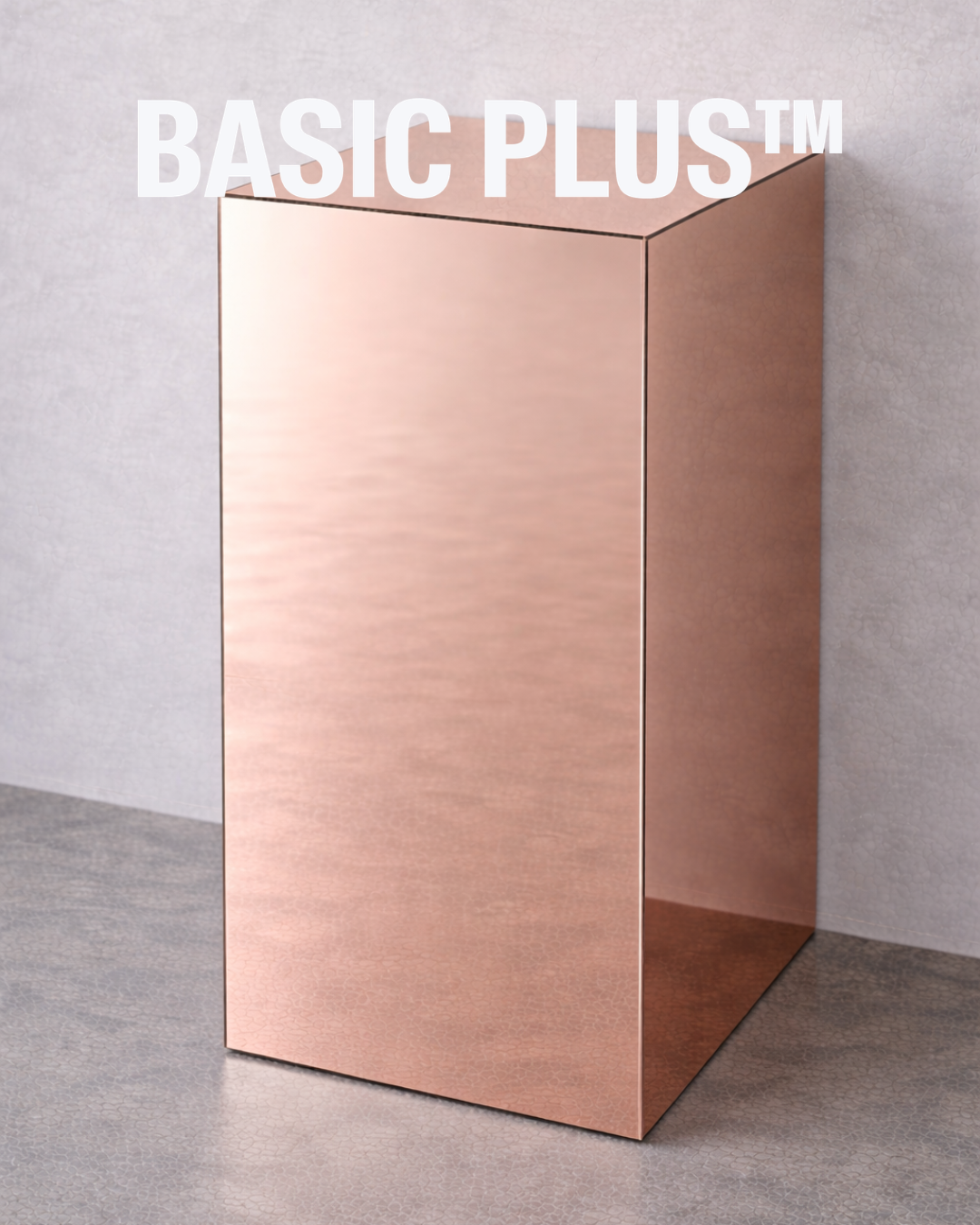 Rose Gold Mirror Acrylic Display Plinth