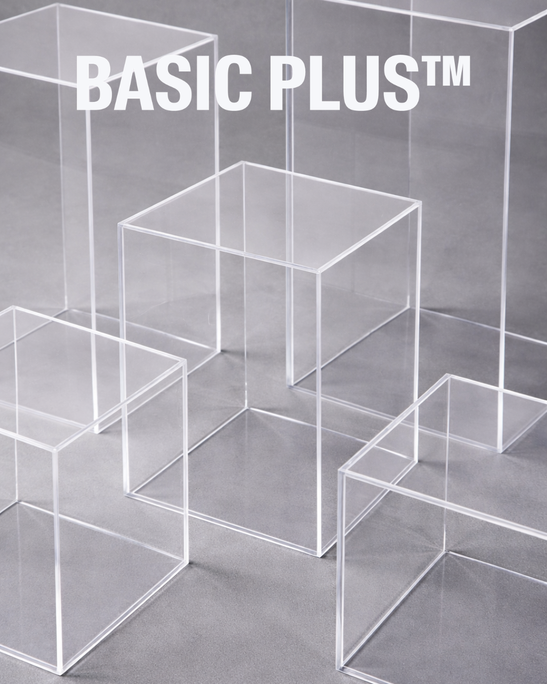 Clear Acrylic Exhibition Plinth Bundle – Premium Display Set