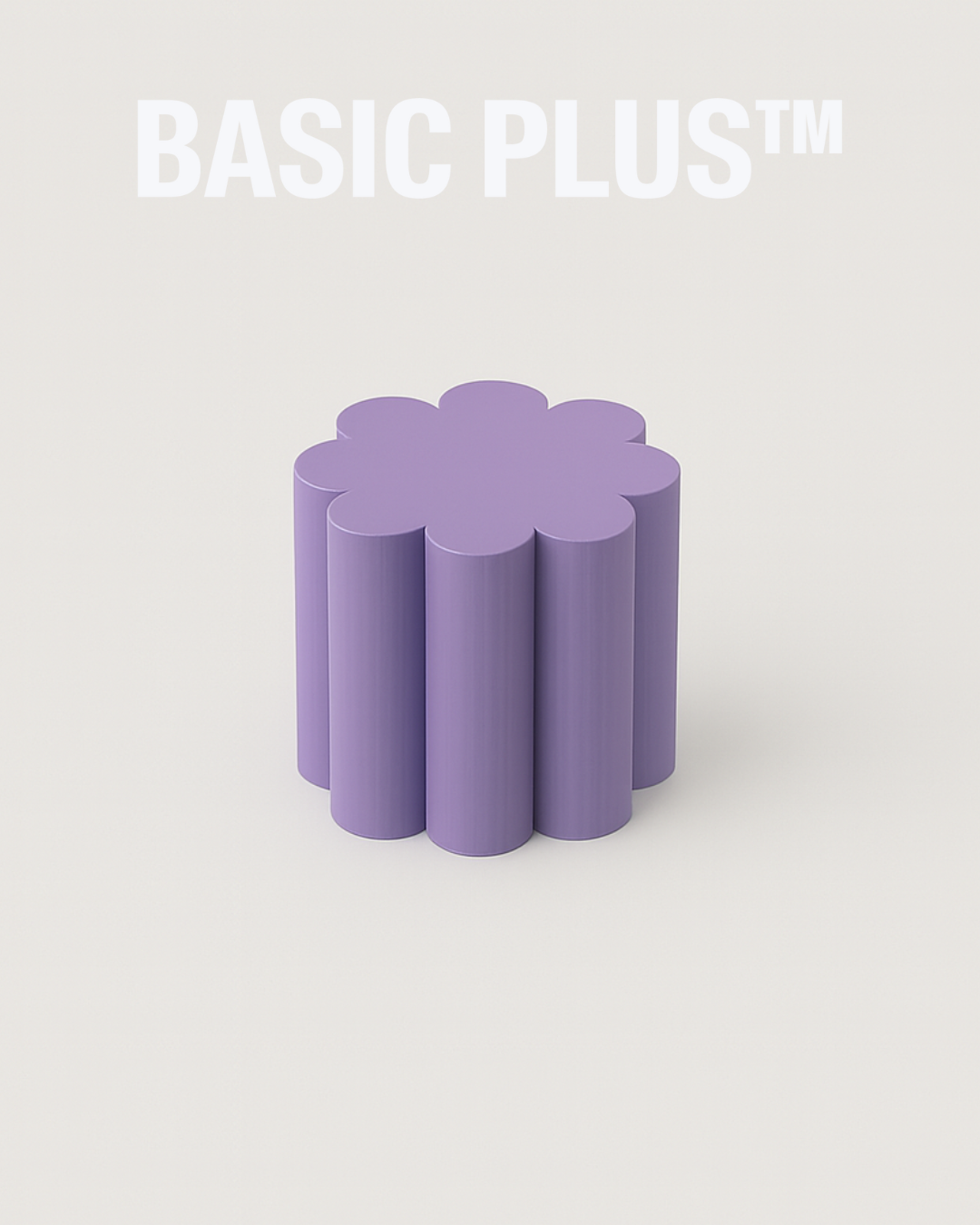 Purple Floral Shape Block