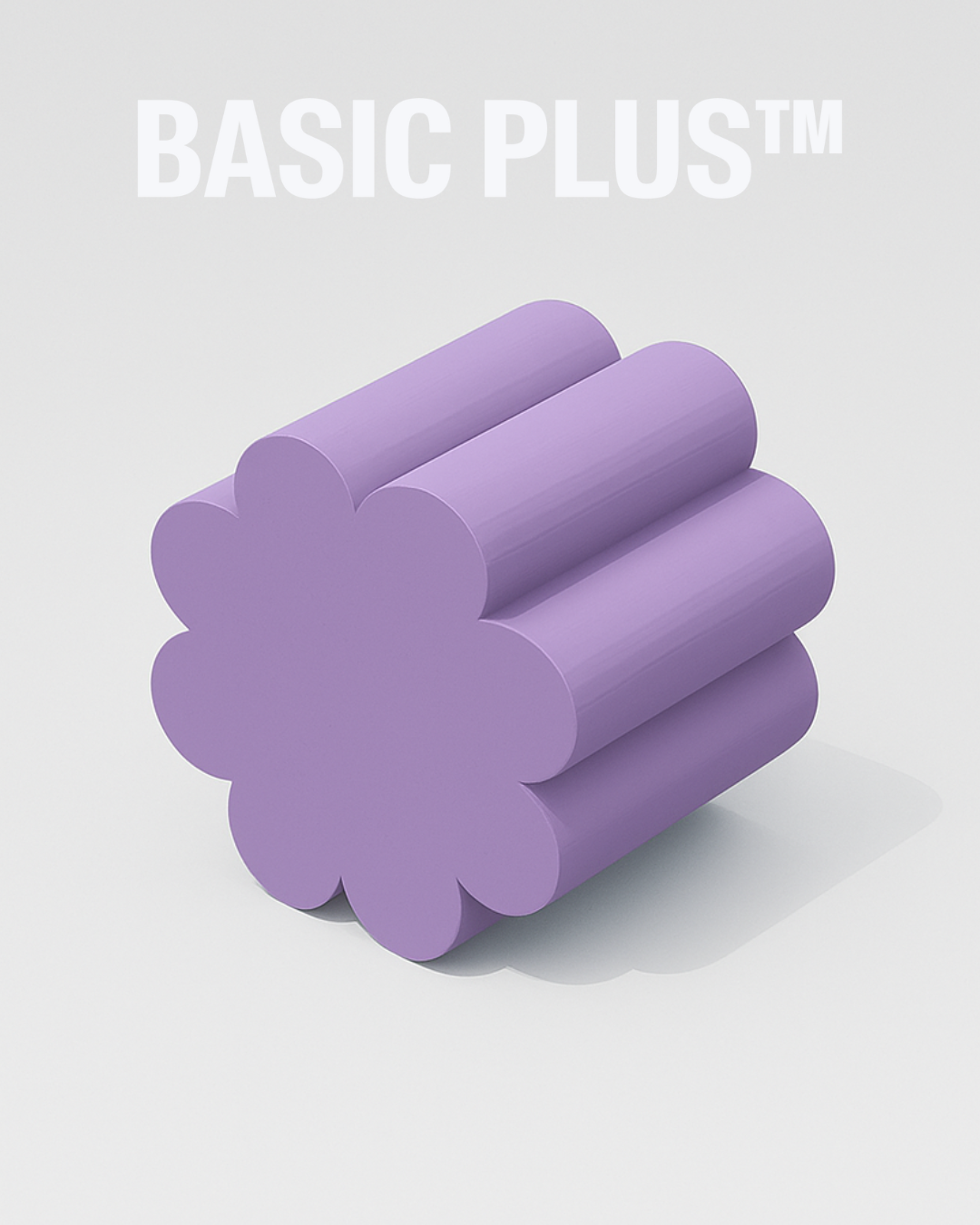 Purple Floral Shape Block