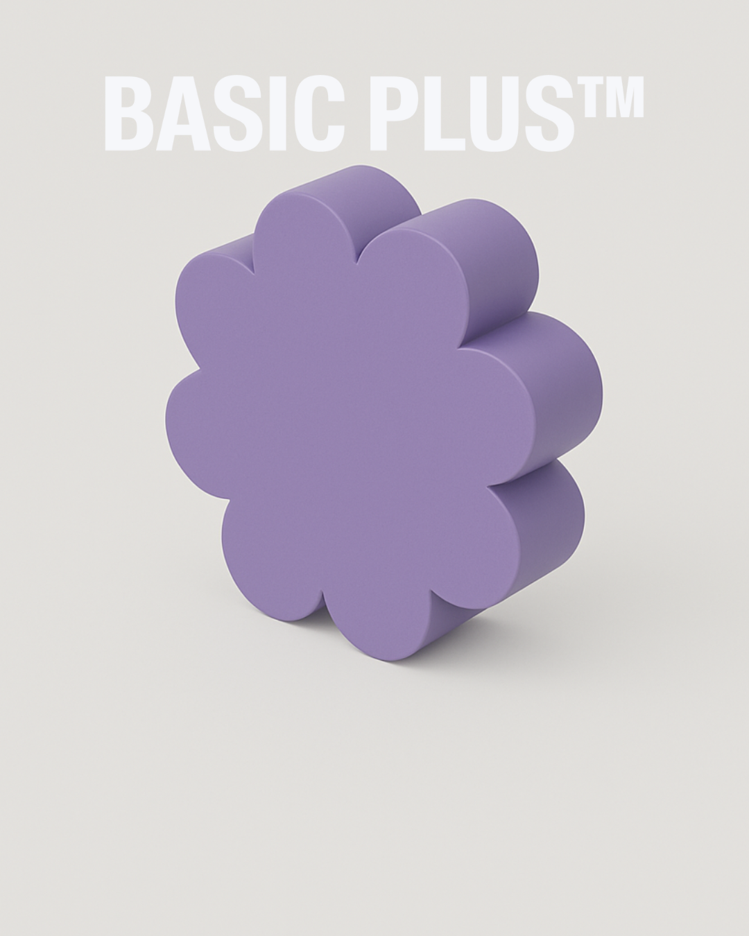Purple Floral Shape Block