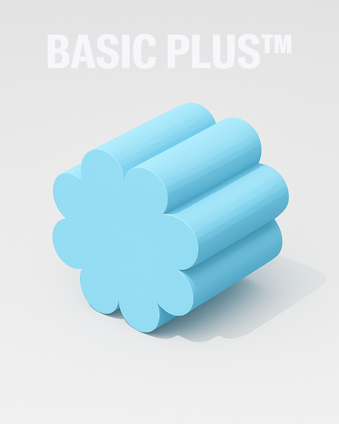 Blue Floral Shape Block