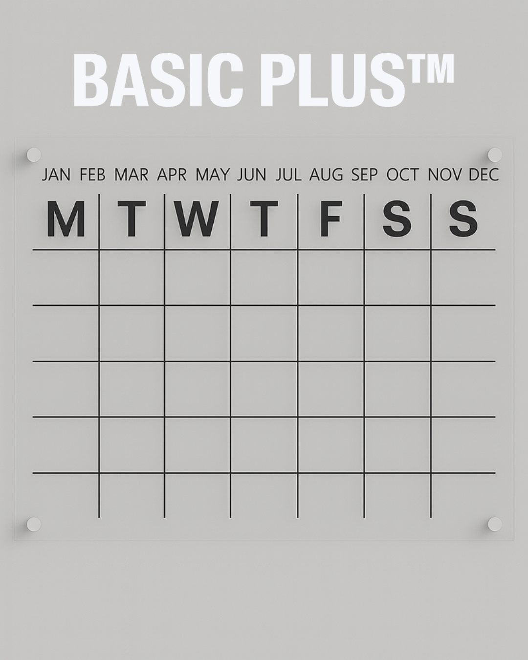 Transparent Acrylic Wall Calendar