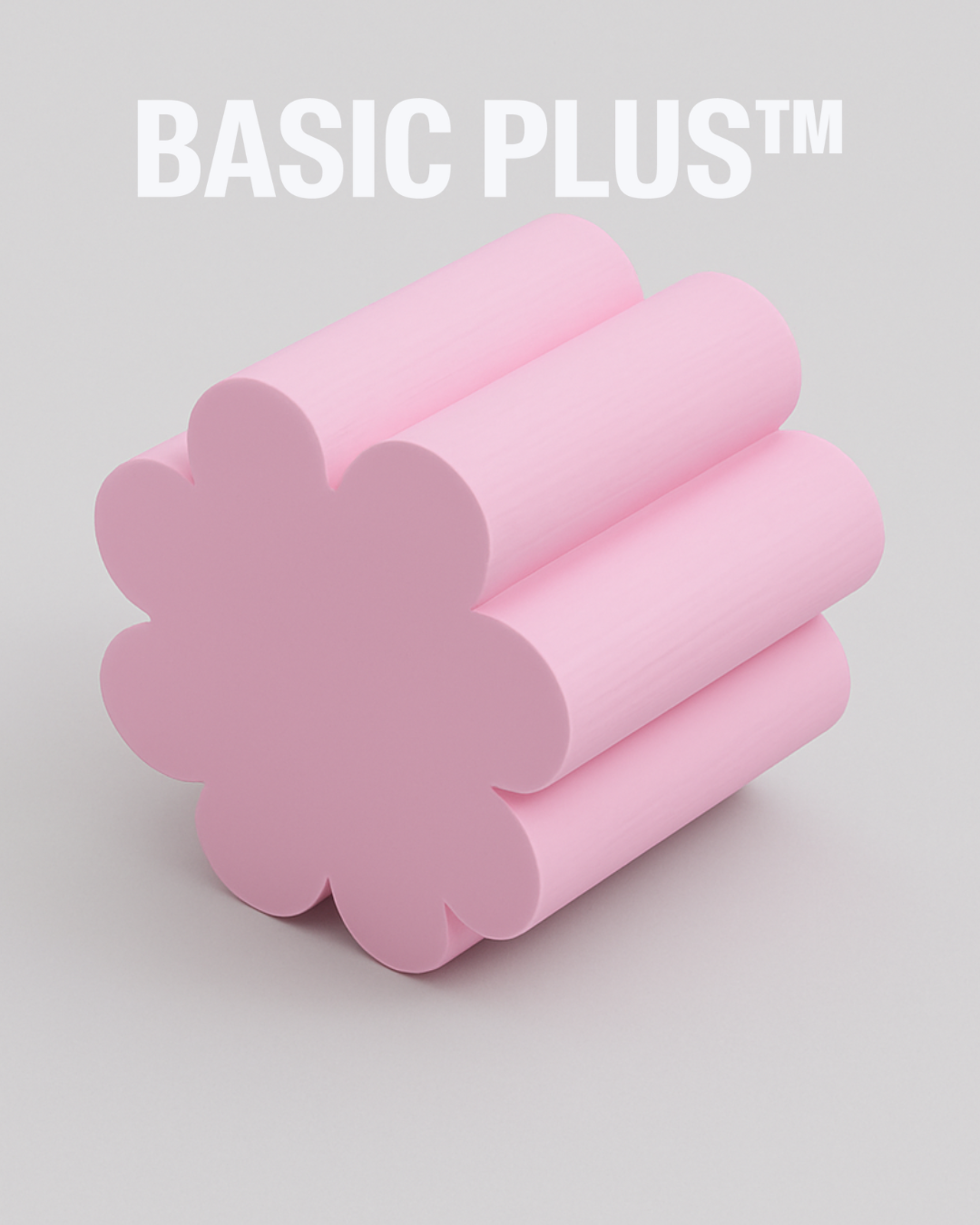 Pink Floral Shape Block