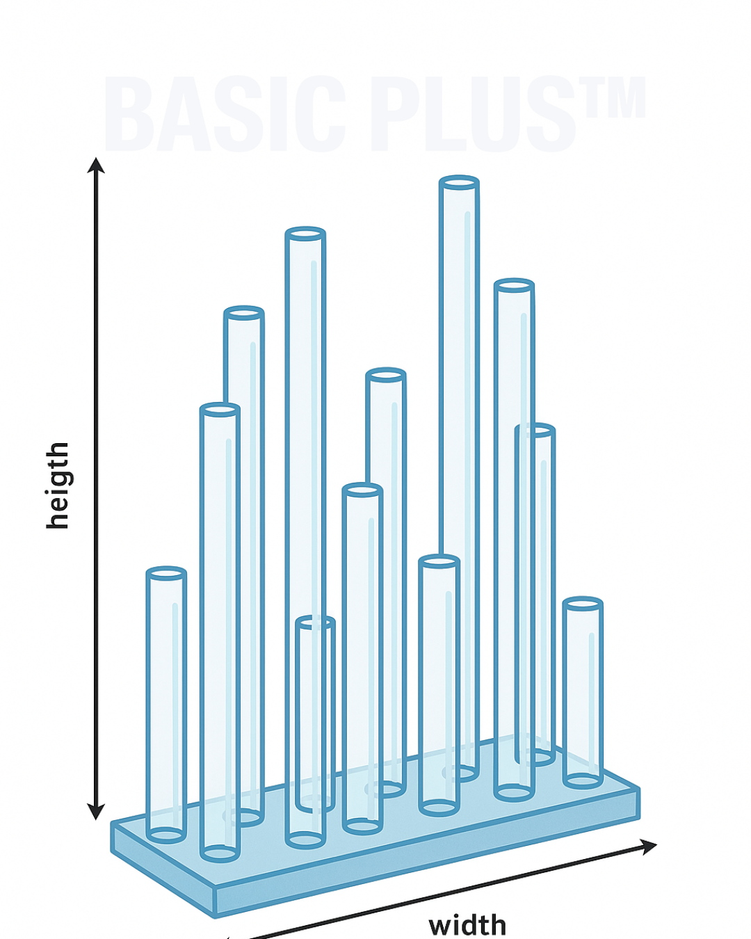 Clear Acrylic Tubular Flower & Plant Holder