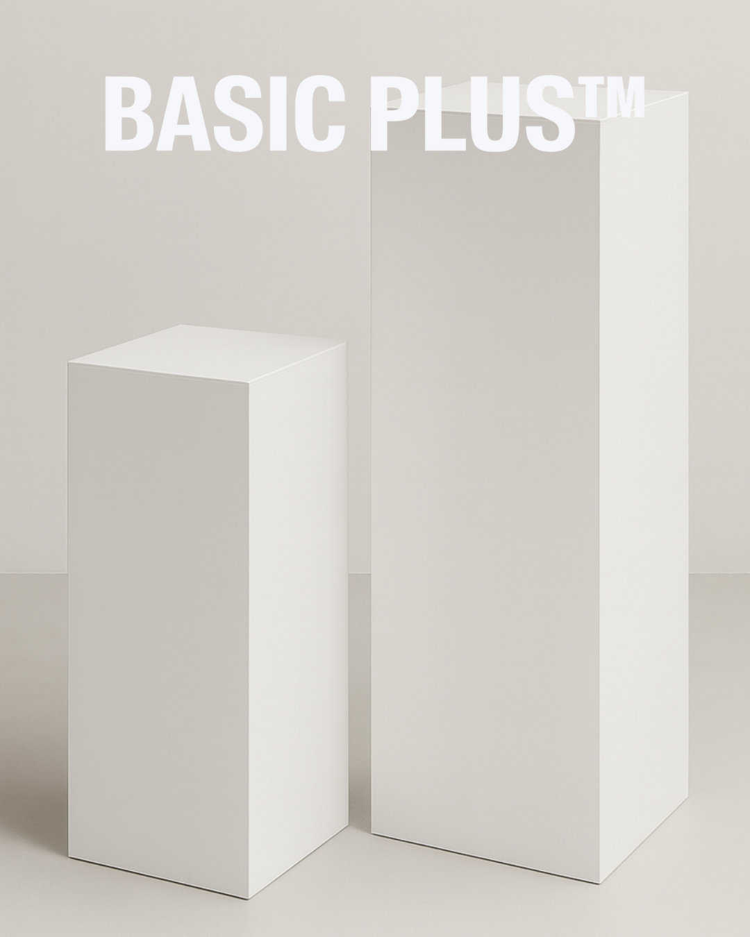 White Acrylic Display Plinth Set