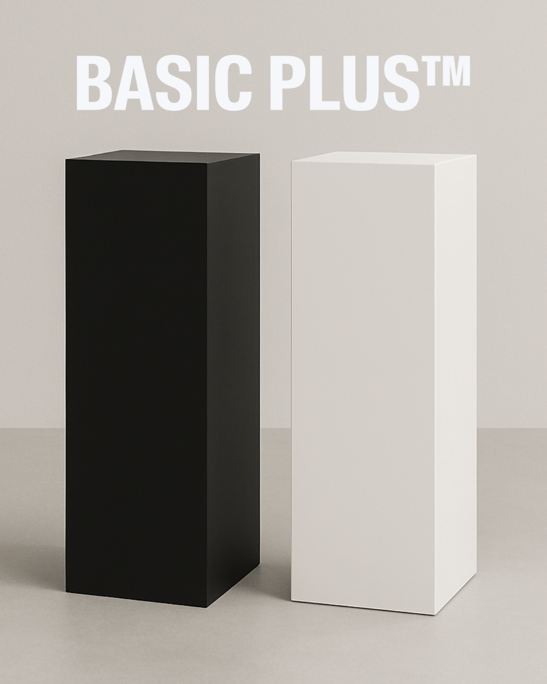 Black and White Acrylic Display Plinth – Premium Acrylic Display Set