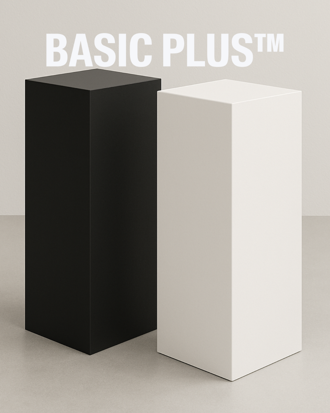 Black and White Acrylic Display Plinth – Premium Acrylic Display Set