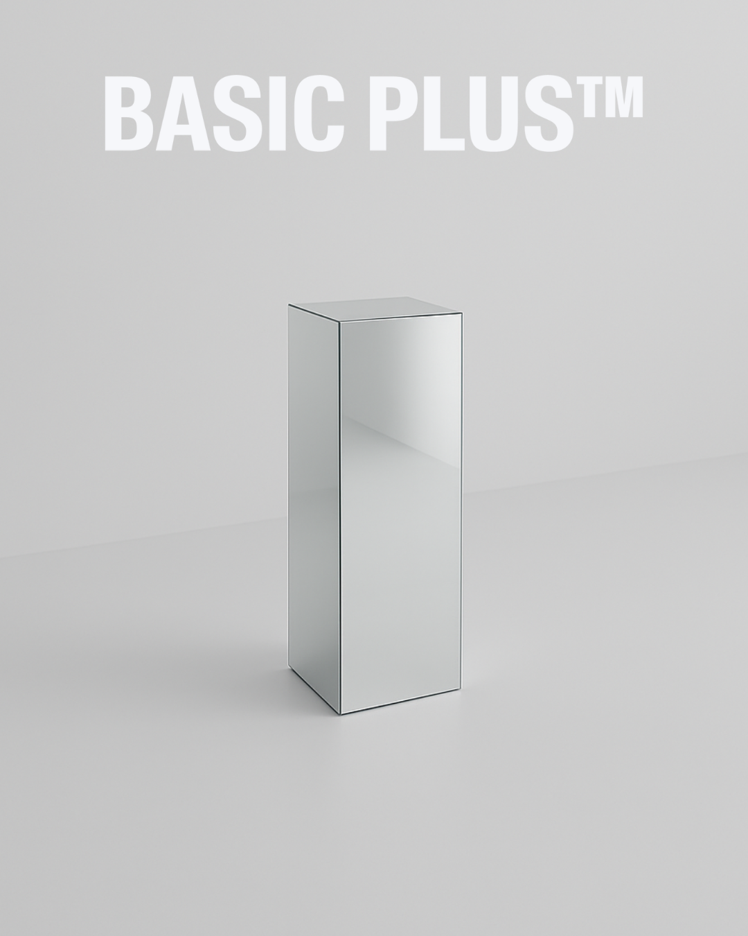 SILVER MIRROR ACRYLIC PLINTHS Basic plus
