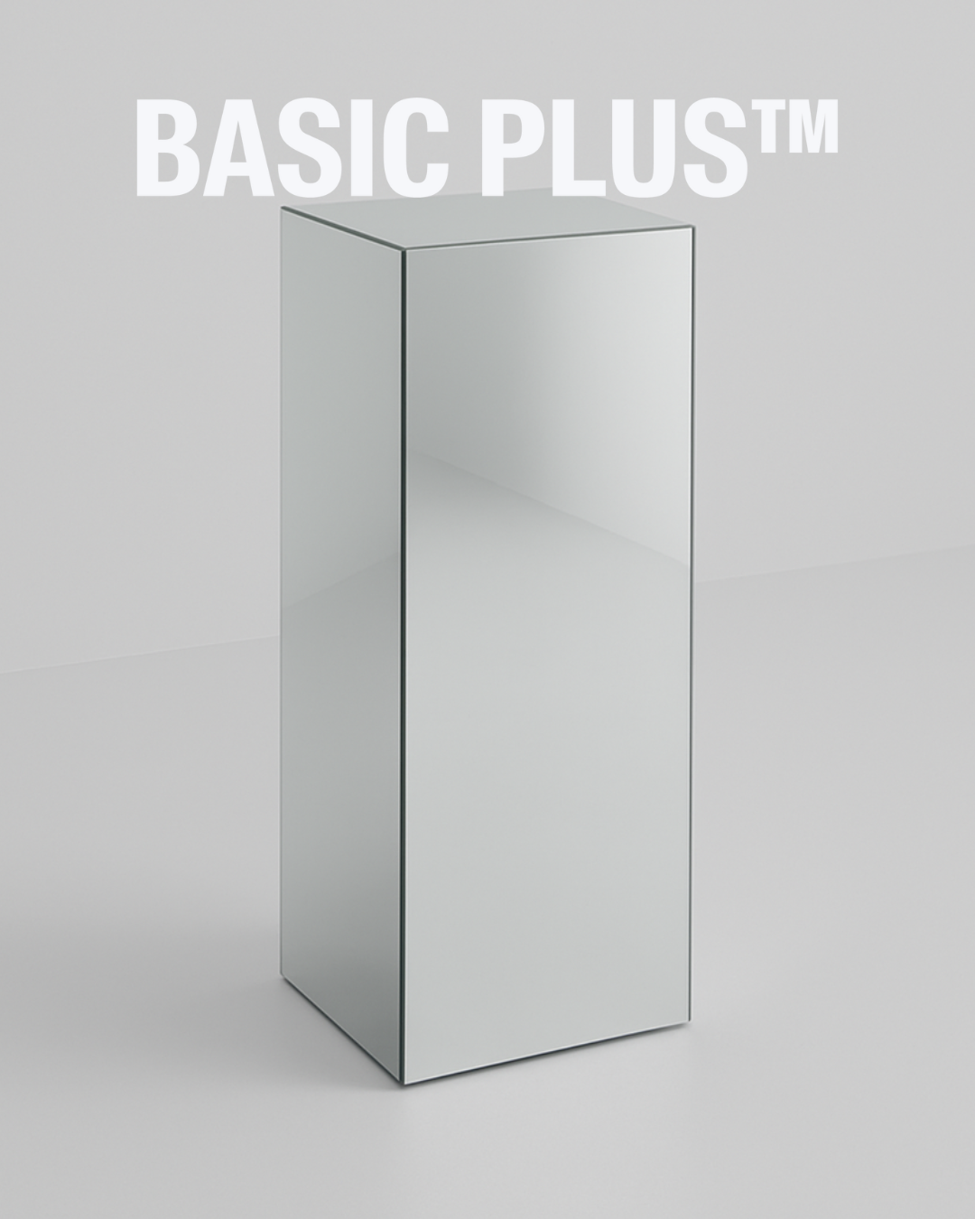 SILVER MIRROR ACRYLIC PLINTHS Basic plus