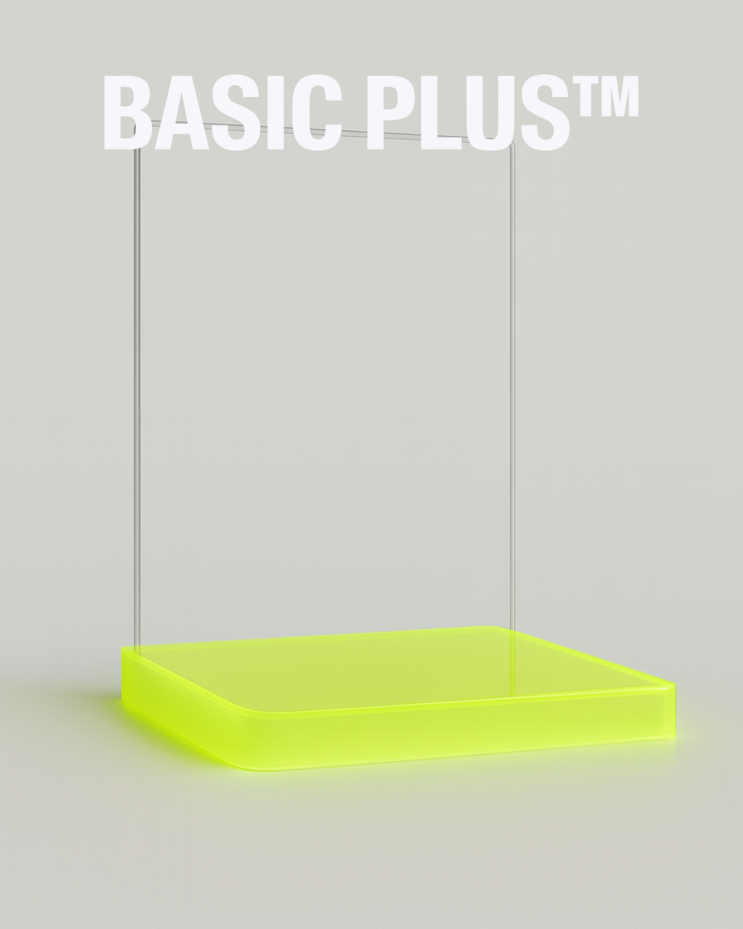 Multi-Purpose Fluorescent Green Acrylic Display with Custom Branding Insert