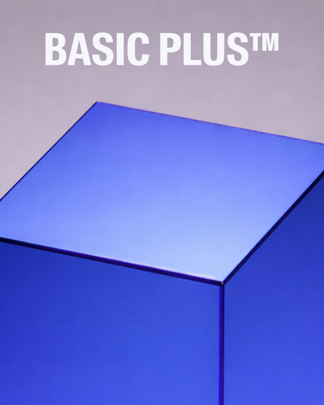 Angled Top Transparent Blue Acrylic Display Plinth