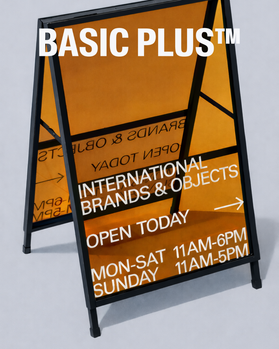 Metal Pavement Sign with Acrylic Inserts