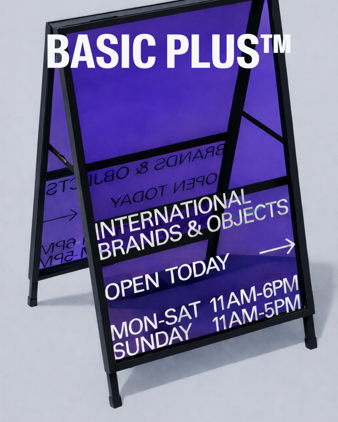 Metal Pavement Sign with Acrylic Inserts