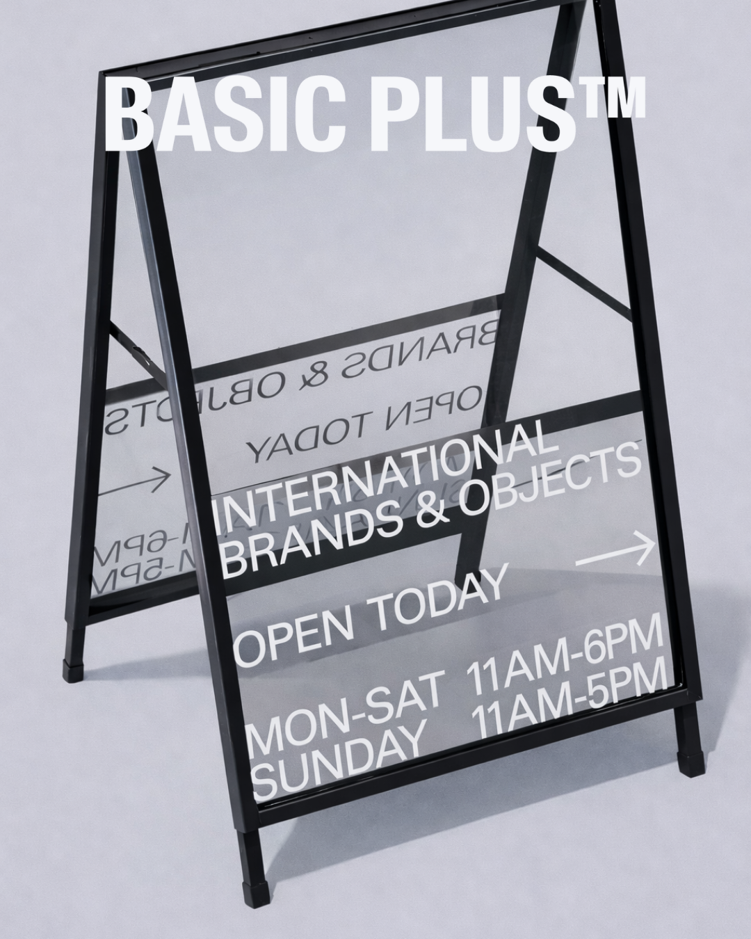 Metal Pavement Sign with Acrylic Inserts