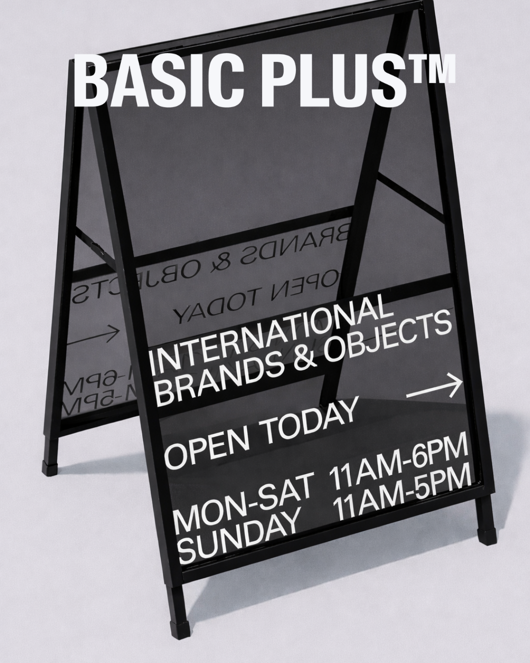 Metal Pavement Sign with Acrylic Inserts