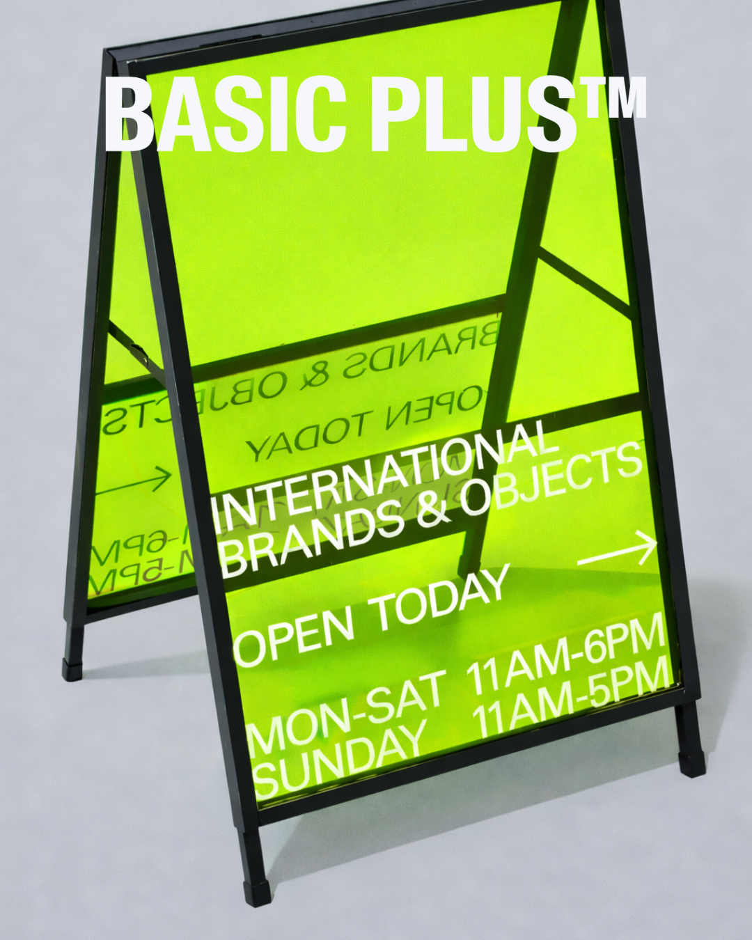 Basic Pavement Signs Metal Pavement Sign with Acrylic Inserts – Basic Plus