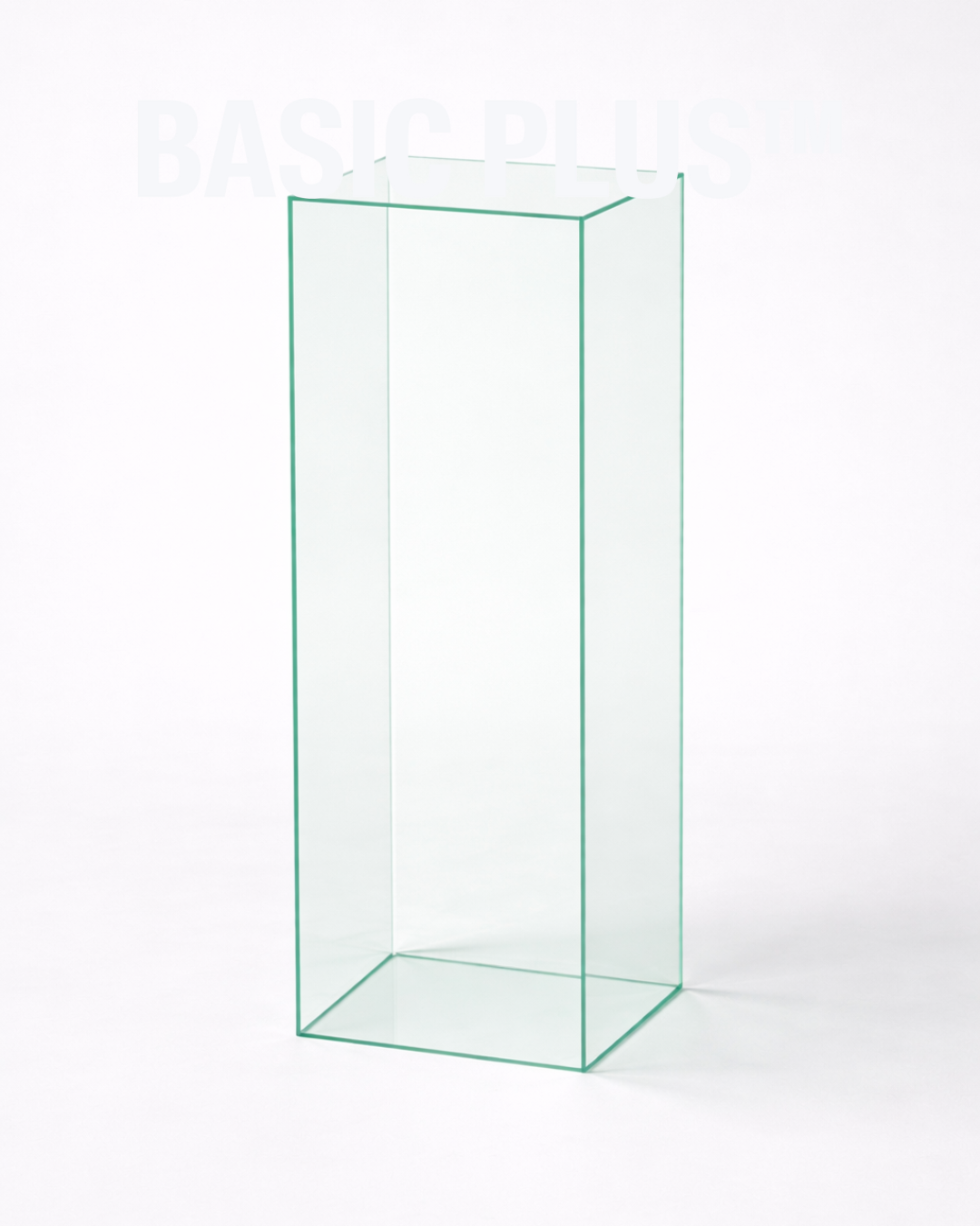 Transparent Glass Green Acrylic Display Plinth – Basic Plus