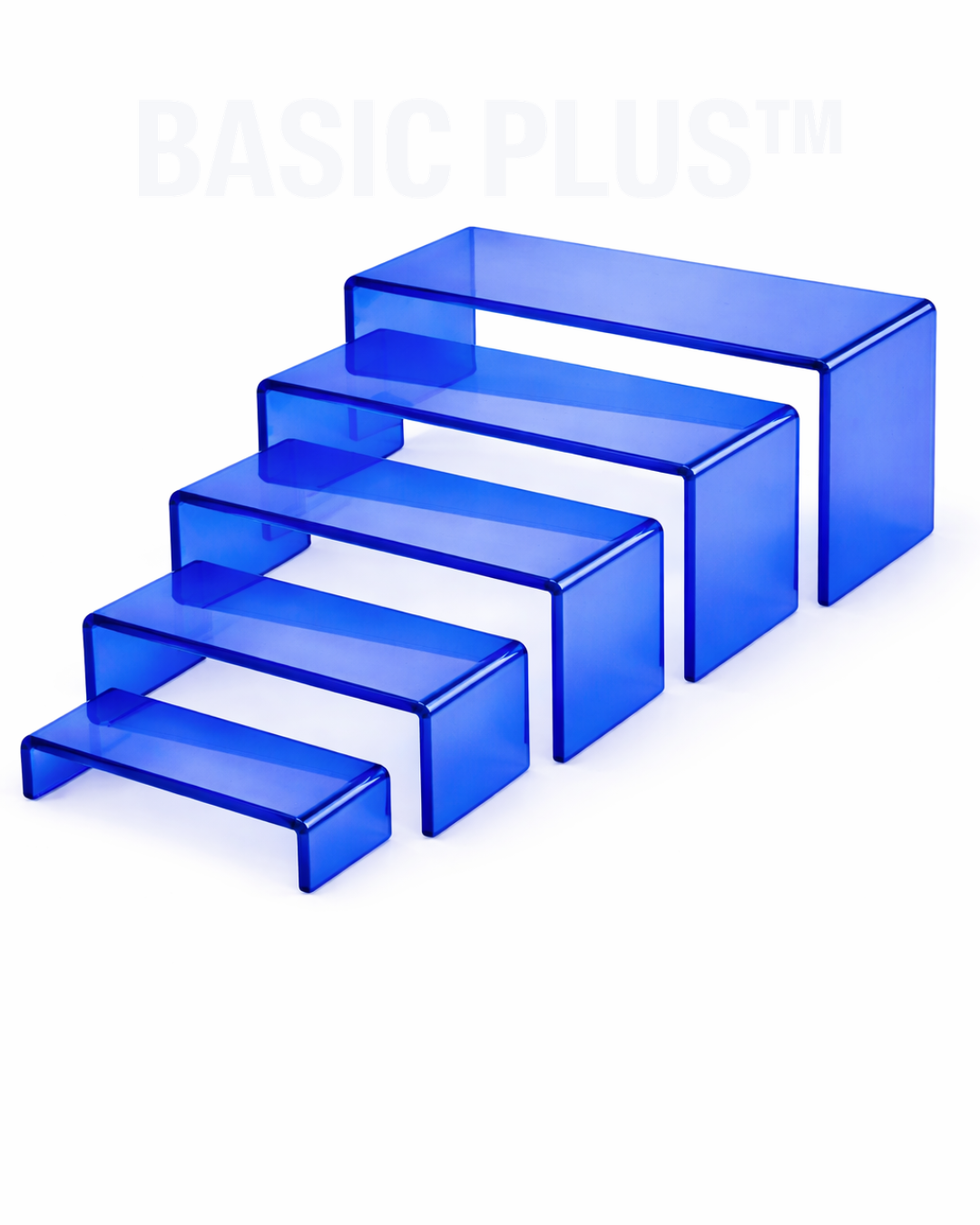 Transparent Blue Acrylic Display Riser