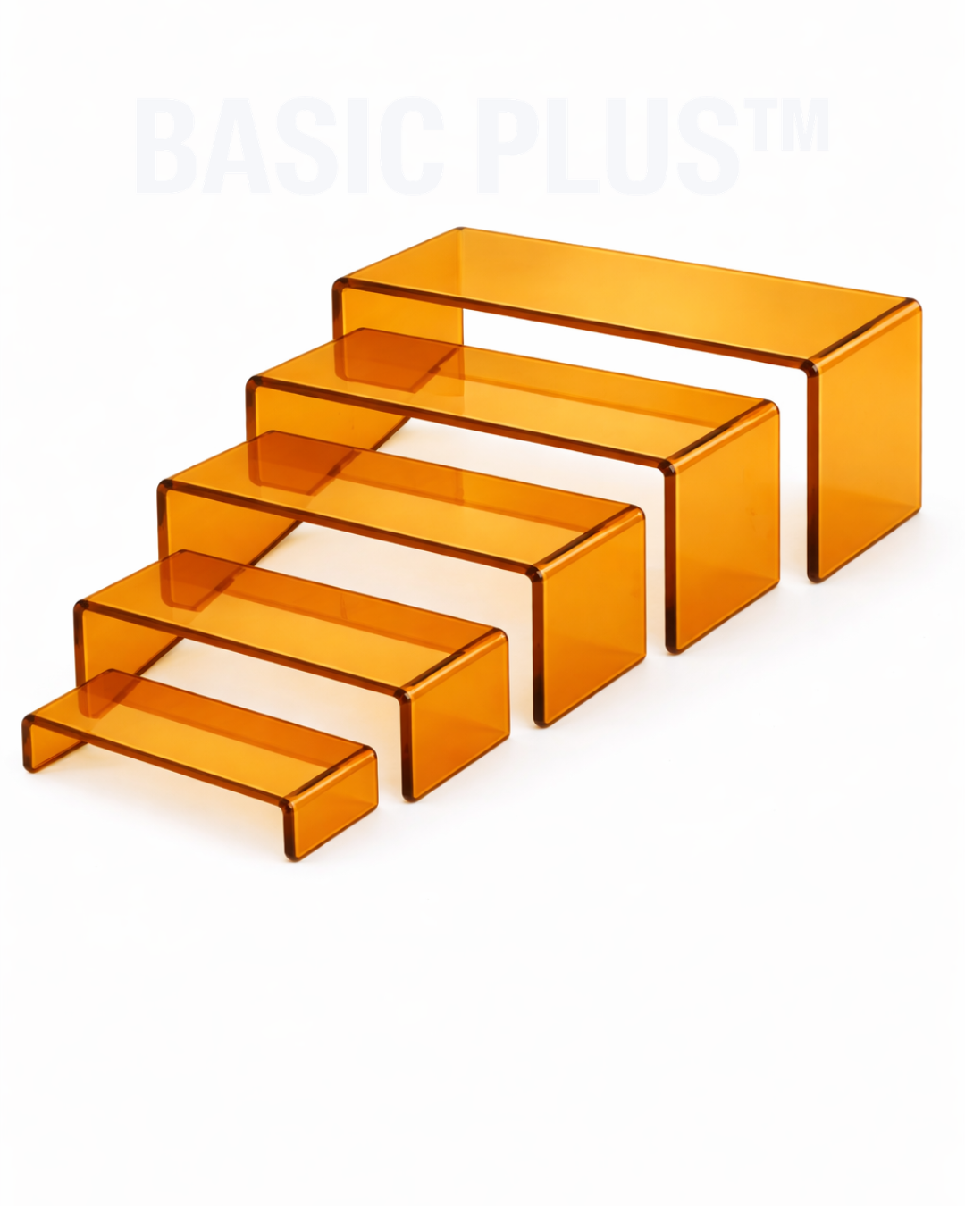 Transparent Amber Acrylic Display Riser – Basic Plus