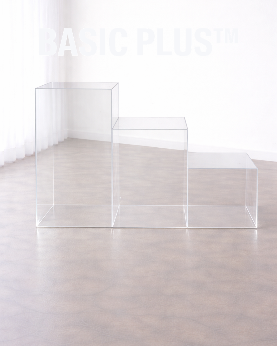 Stepped Clear Acrylic Display Pedestal Set