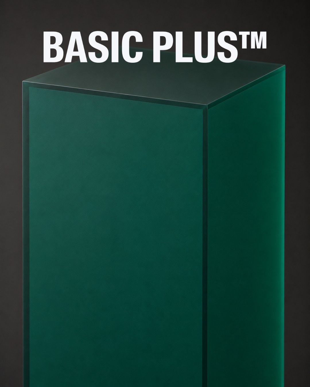 Frosted Dark Green Acrylic Display Plinth product detail view