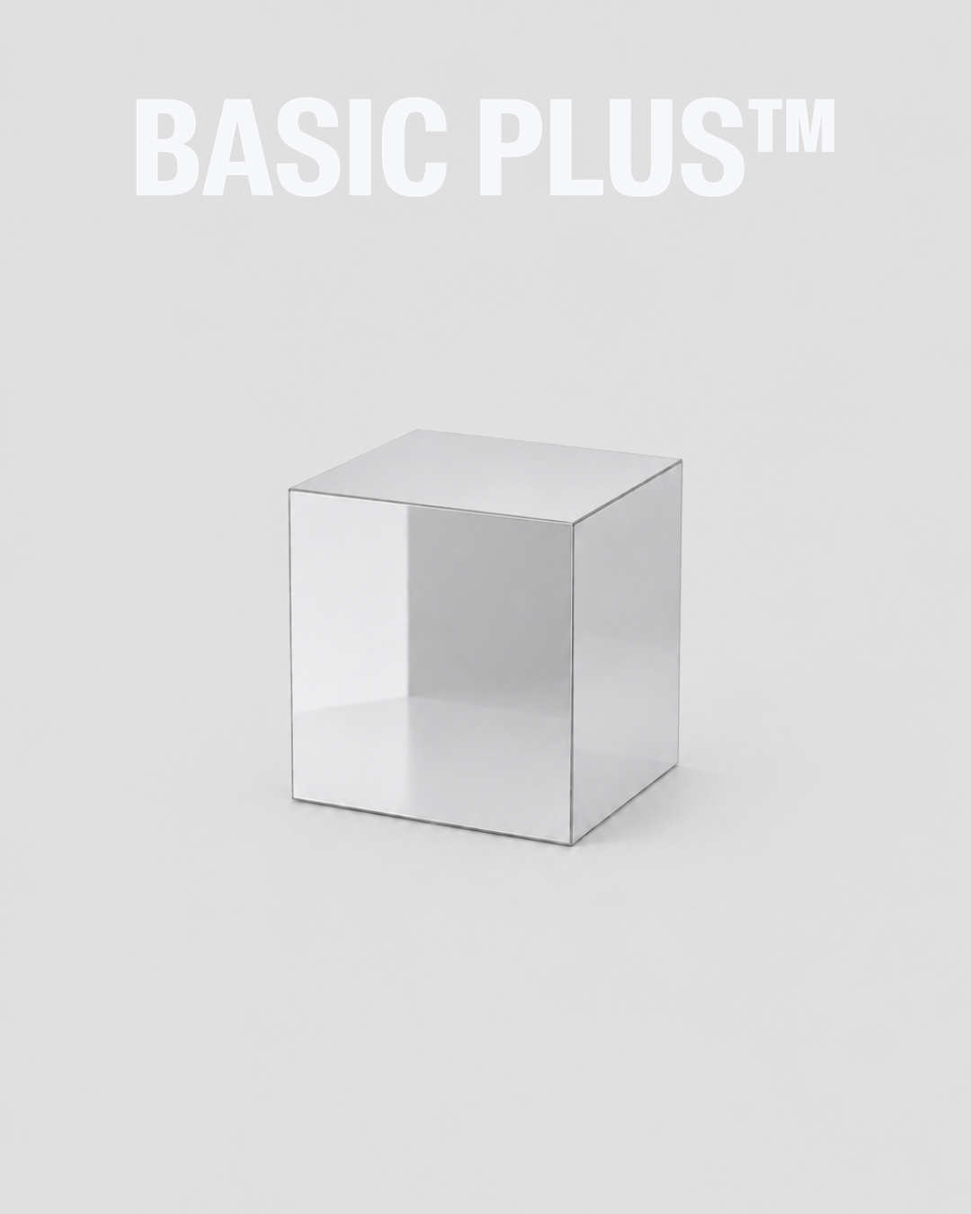 Silver Mirror Acrylic Display Cube