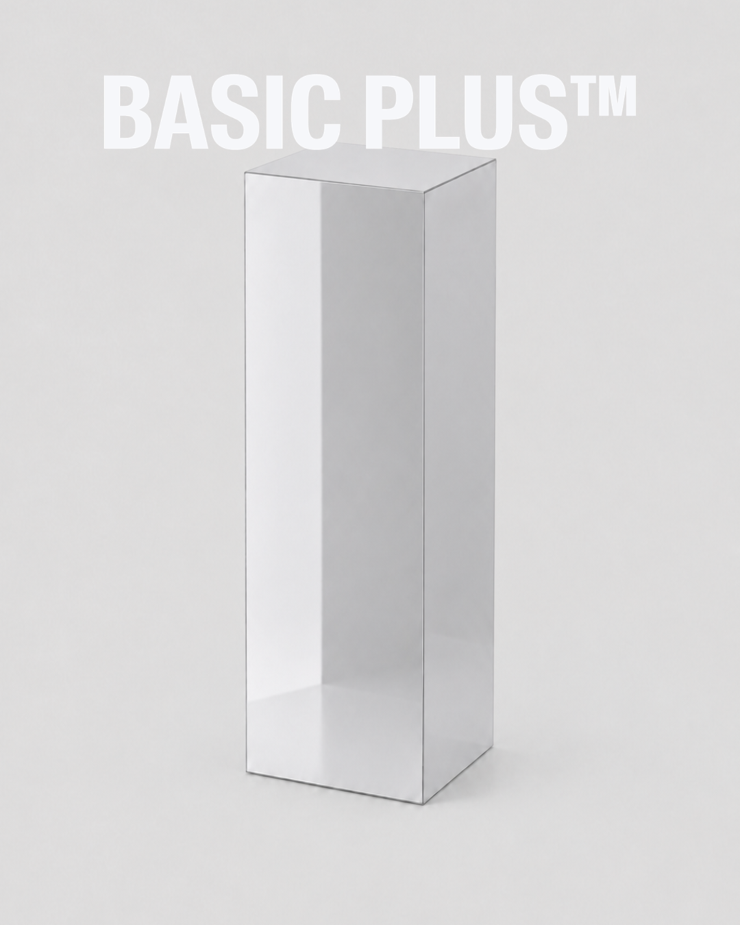 Silver Mirror Acrylic Display Plinth