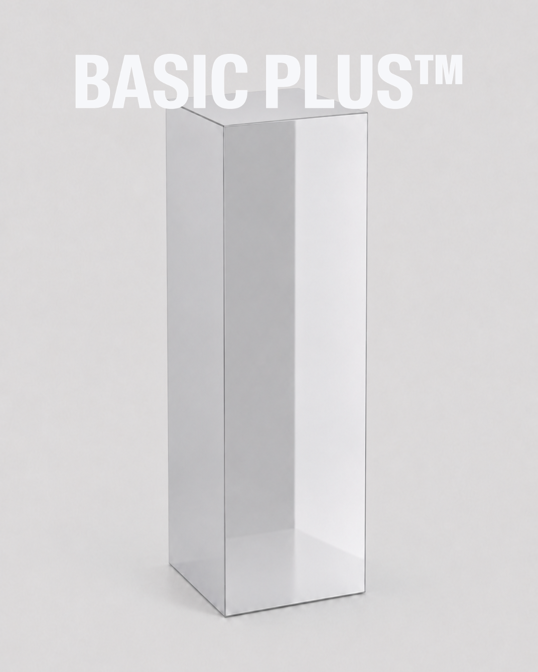 Silver Mirror Acrylic Display Plinth