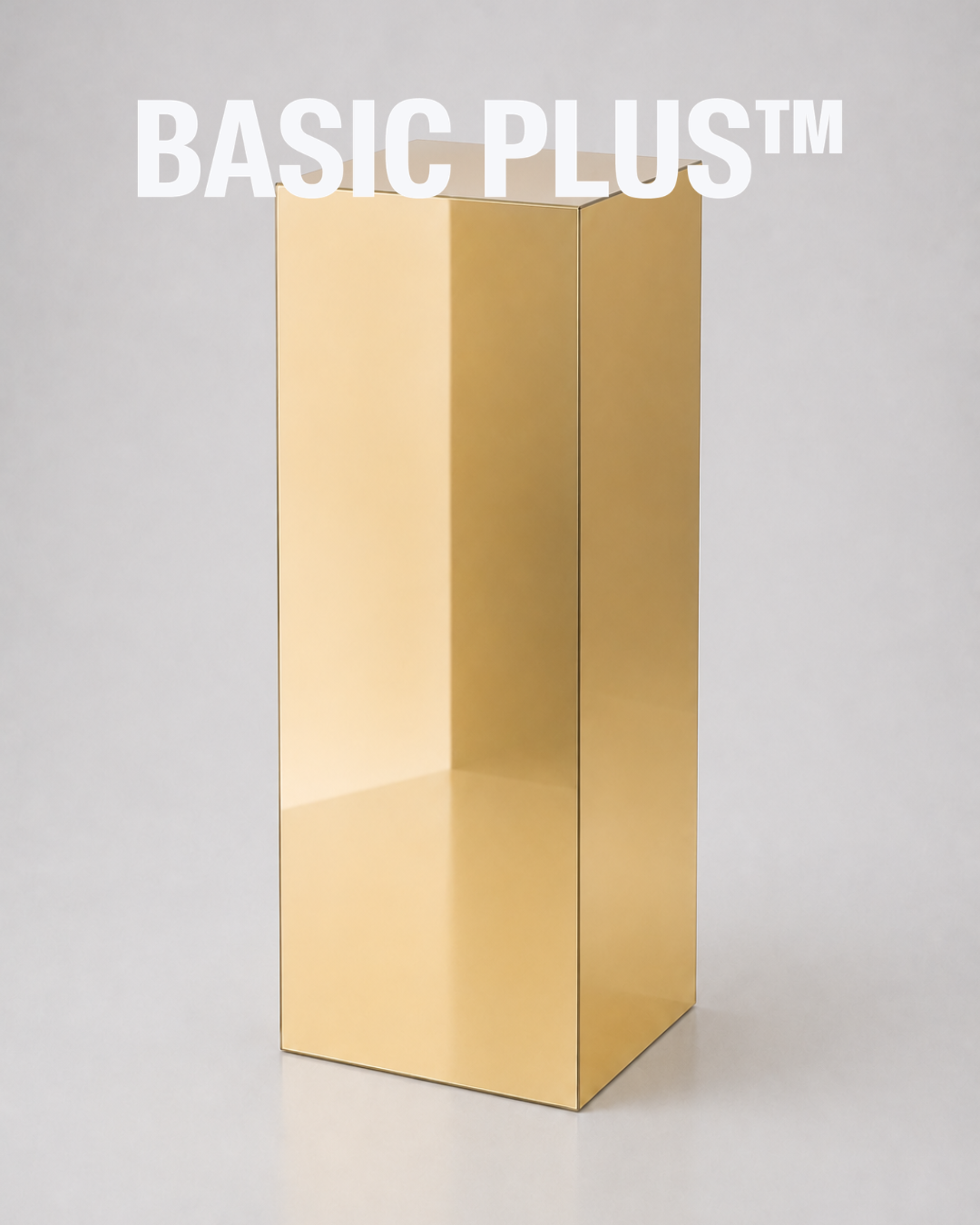 Gold Mirror Acrylic Display Plinth