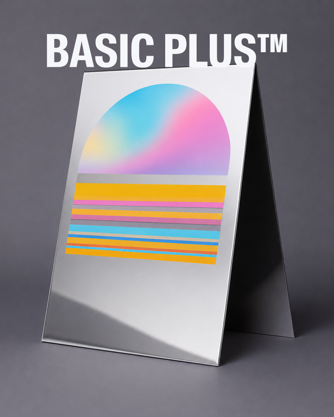 Mirror Stainless Steel Folded A-Frame Sign